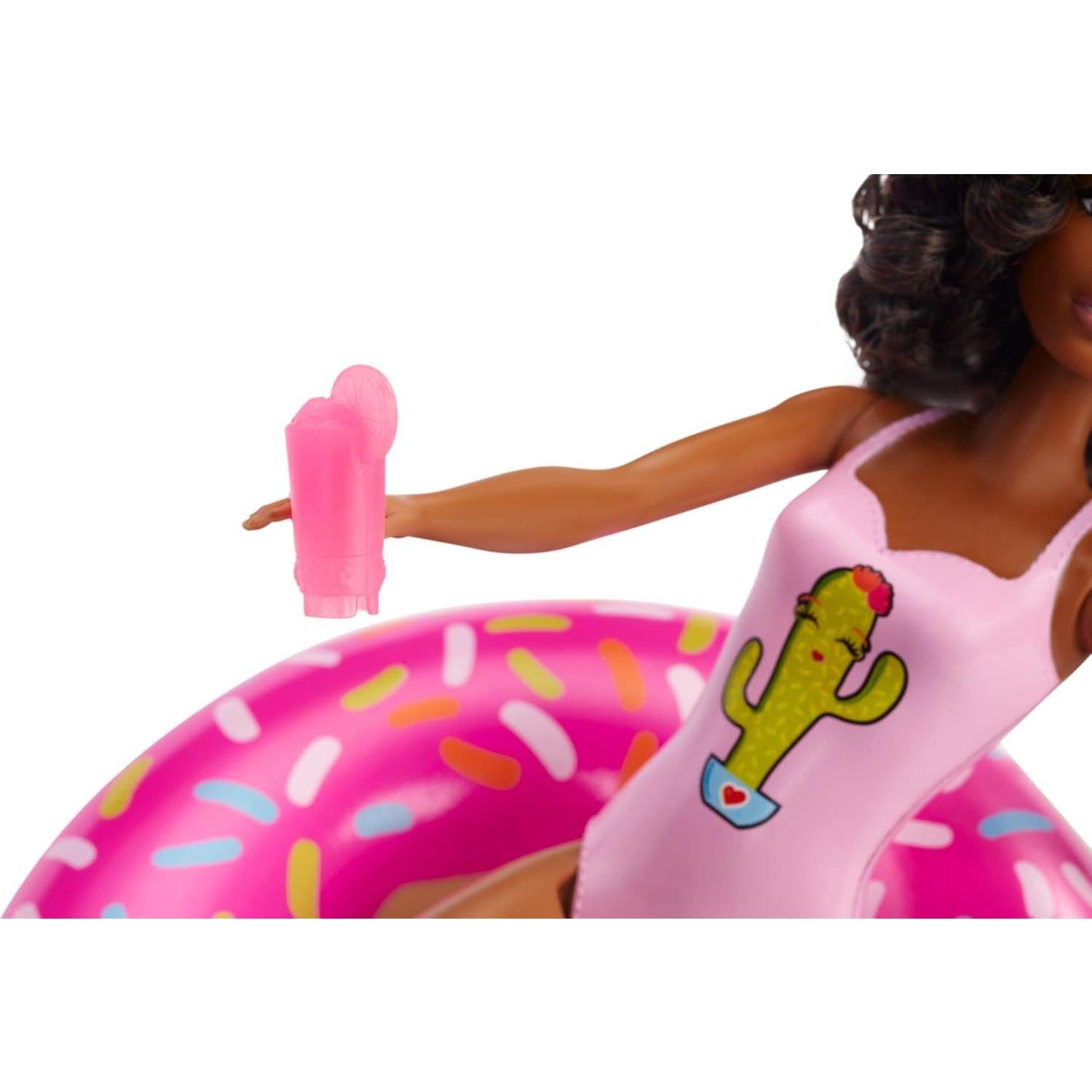 Muñeca Barbie Set de Juego Temático de Piscina con Flotador