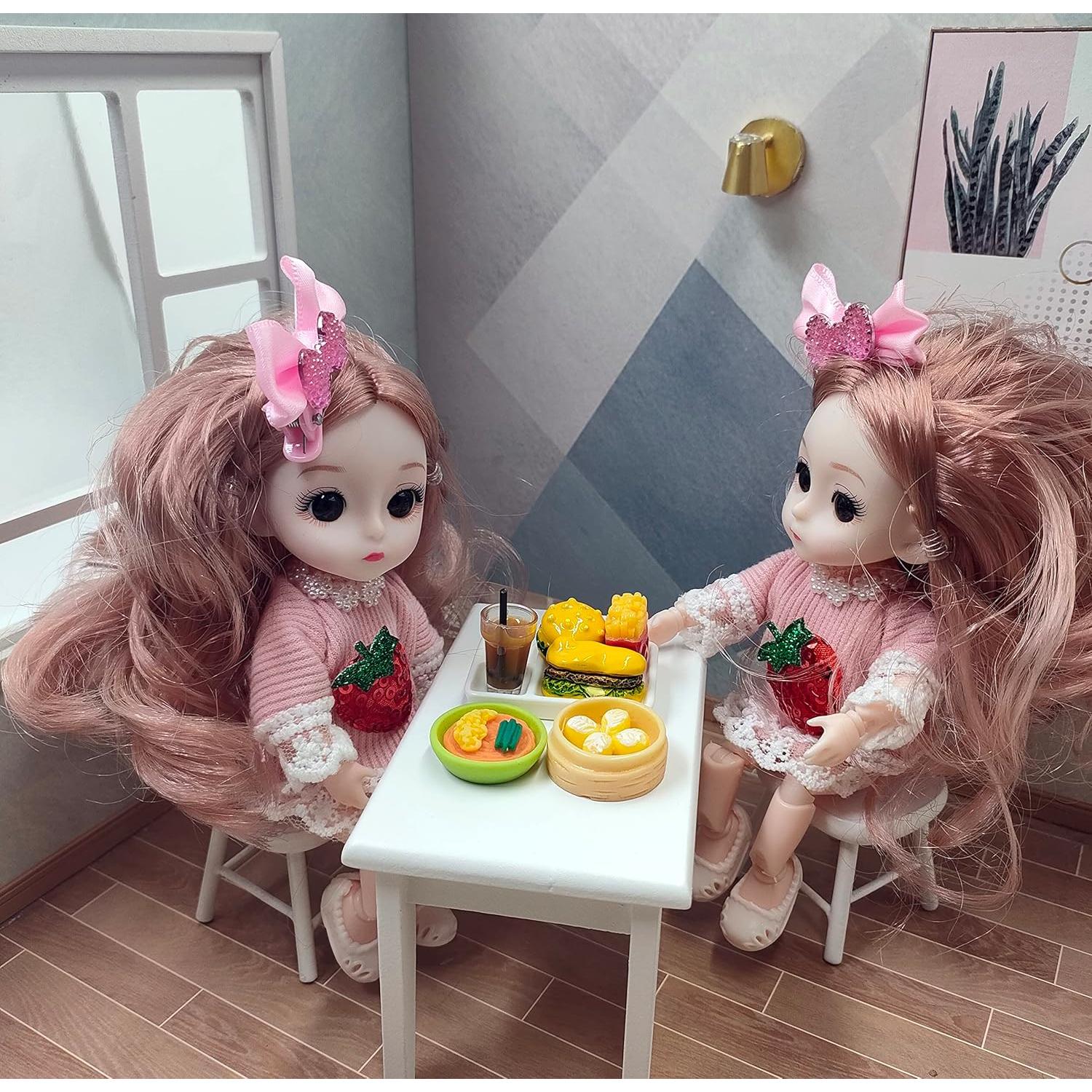 100pcs Juguetes de Comida Miniatura Atoyzybin para Muñecas