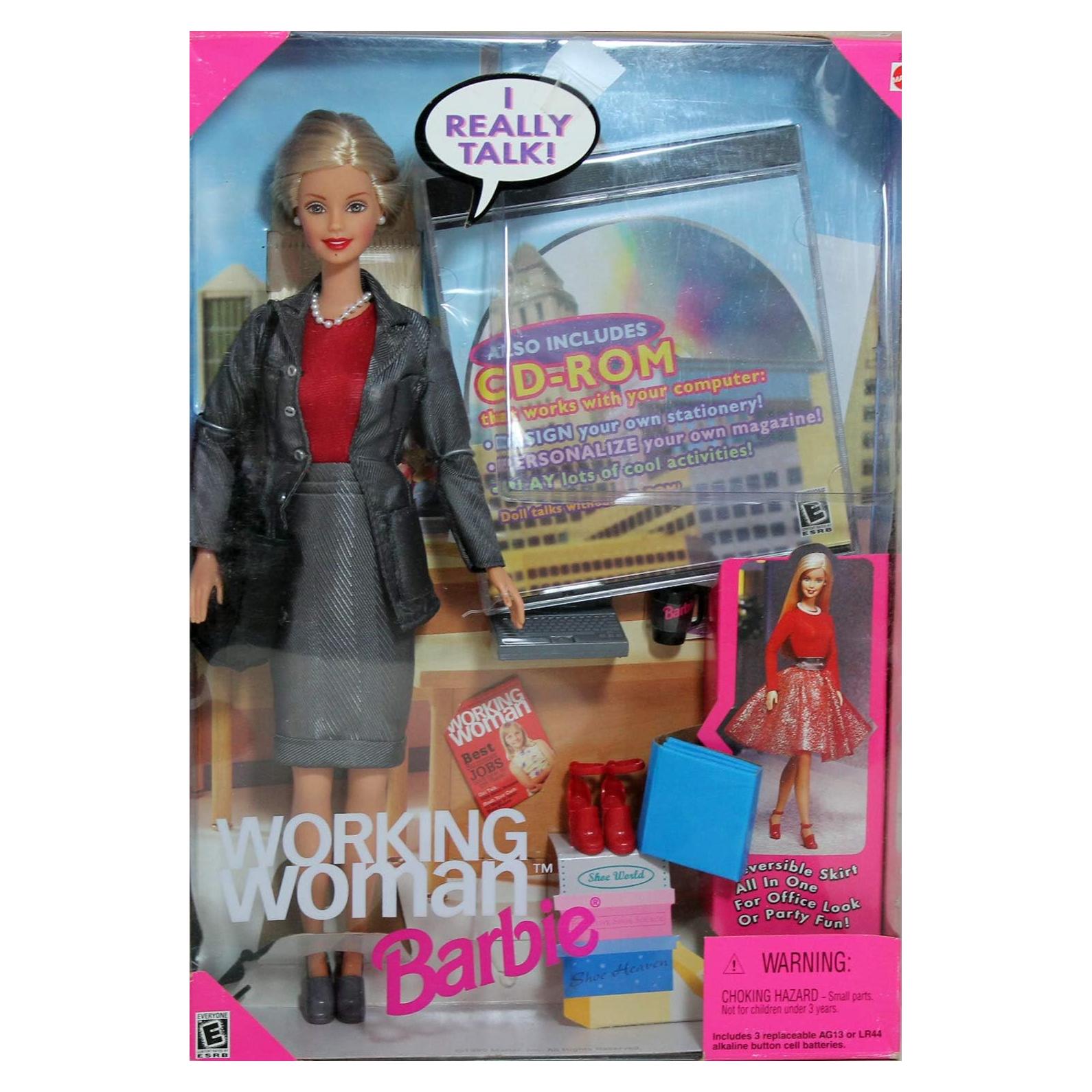 Muñeca Barbie Mujer Trabajadora Mattel - Habla y CD-ROM