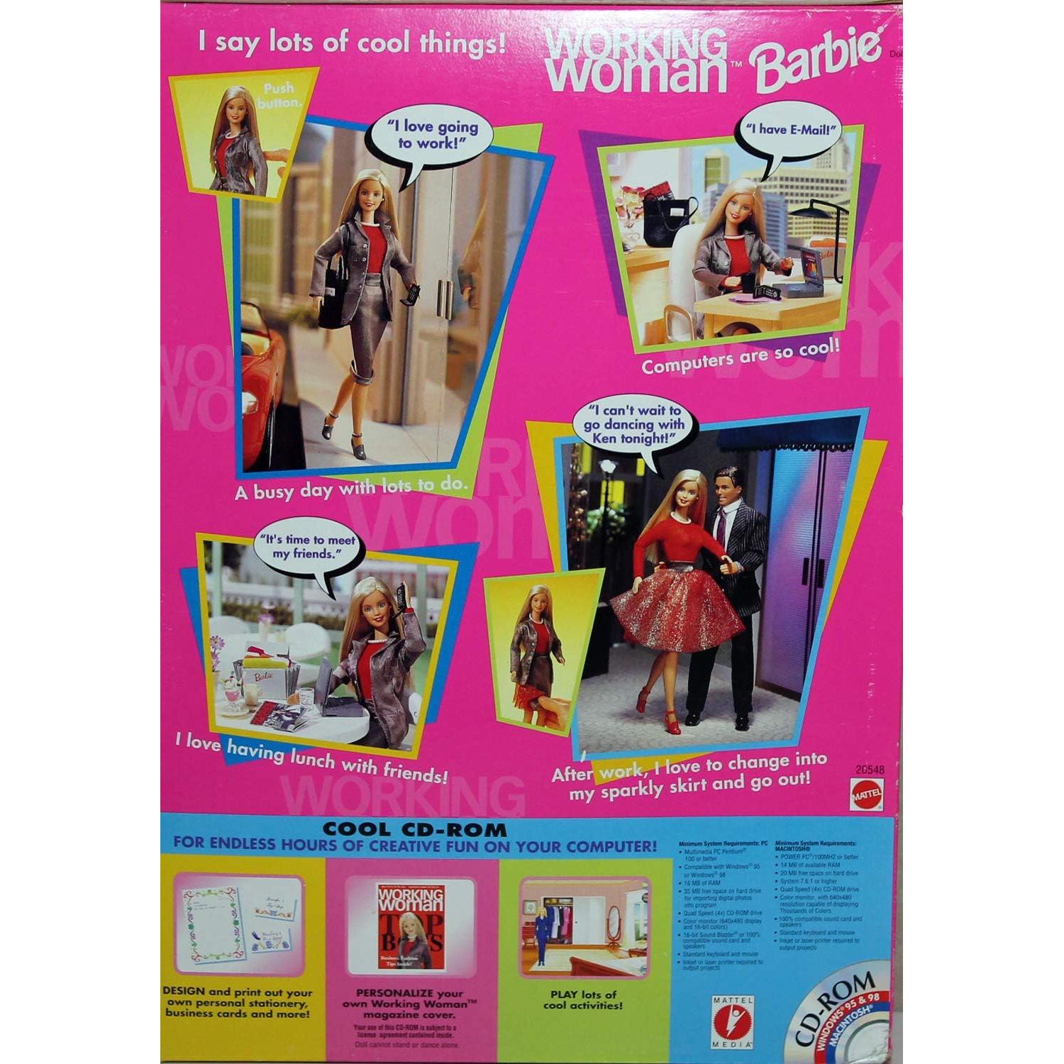 Muñeca Barbie Mujer Trabajadora Mattel - Habla y CD-ROM