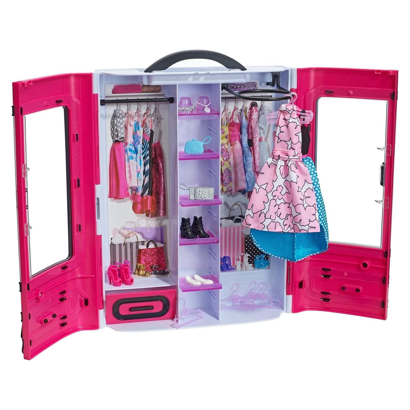 Barbie Fashionistas Ultimate Closet Portable Fashion Toy with Clothing, Accessories and Hangars, for 3 to 8 Year Olds