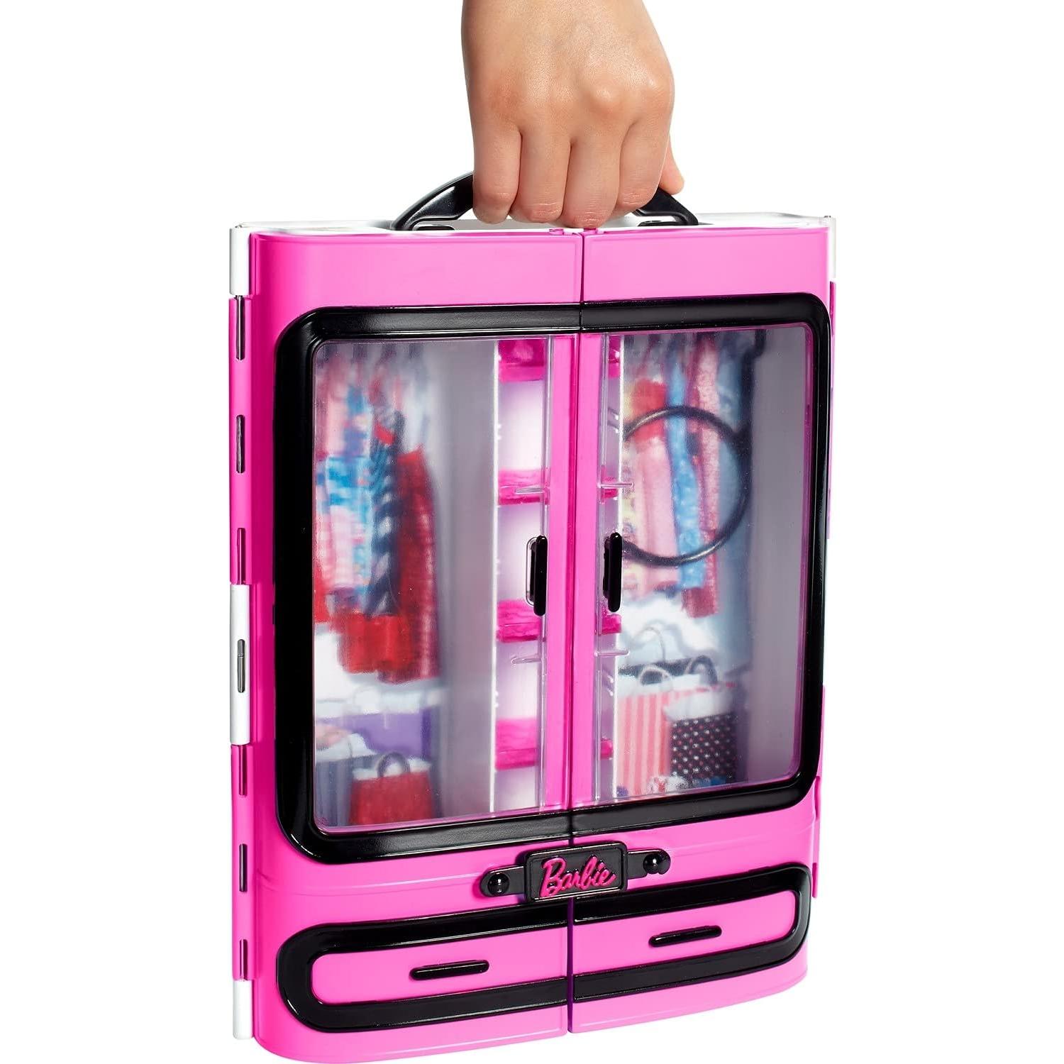 Barbie Fashionistas Ultimate Closet Portable Fashion Toy with Clothing, Accessories and Hangars, for 3 to 8 Year Olds