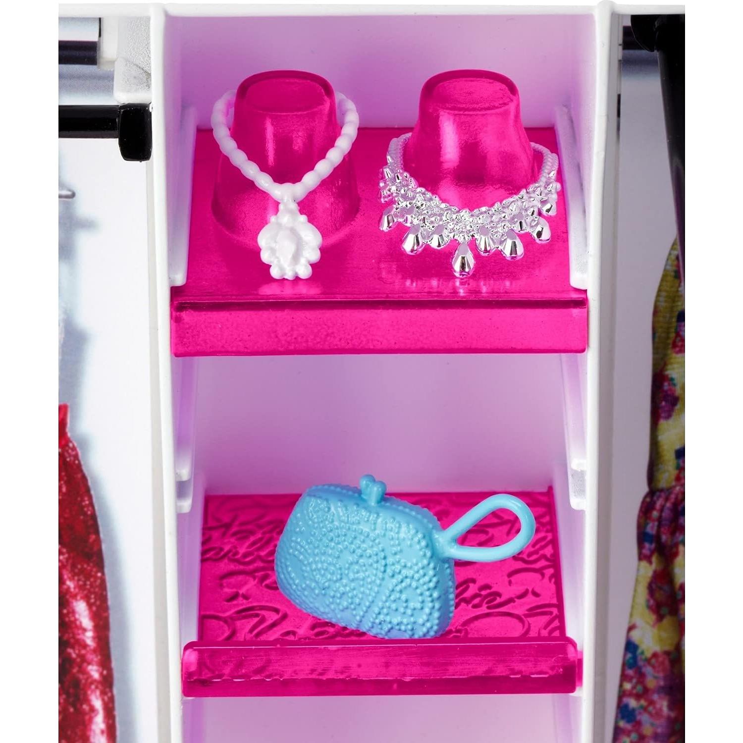 Barbie Fashionistas Ultimate Closet Portable Fashion Toy with Clothing, Accessories and Hangars, for 3 to 8 Year Olds