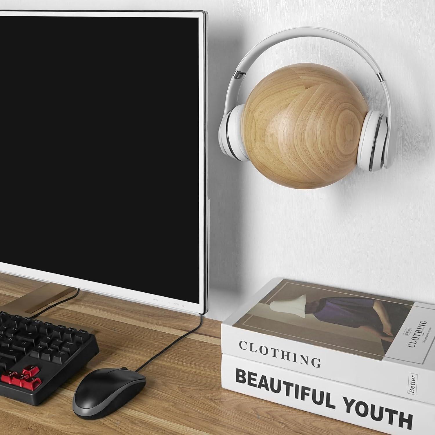 Soporte para Auriculares Geekria de Madera Esférica 1.58 kg