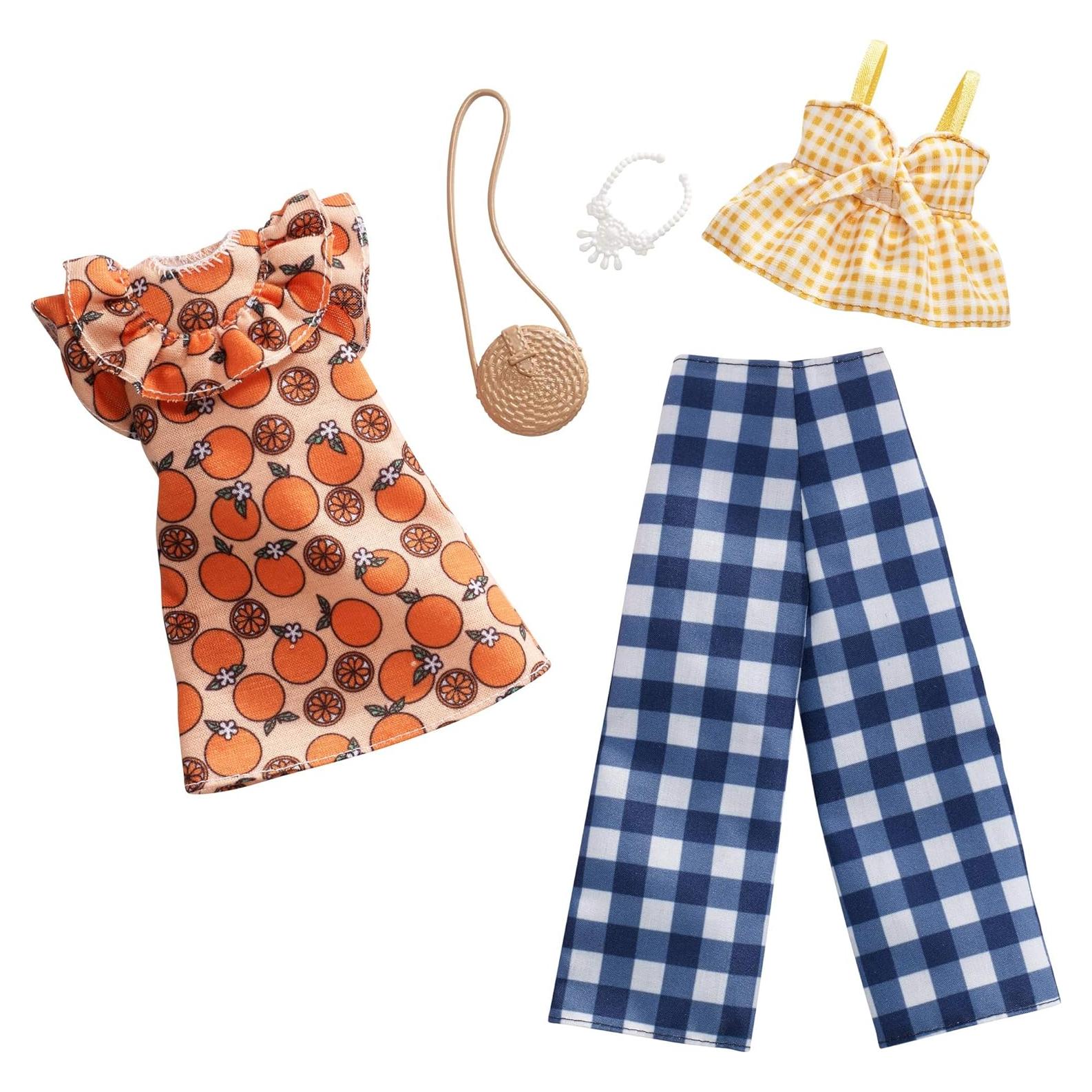 Ropa de Muñeca Barbie - 2 Conjuntos con Vestido y Top