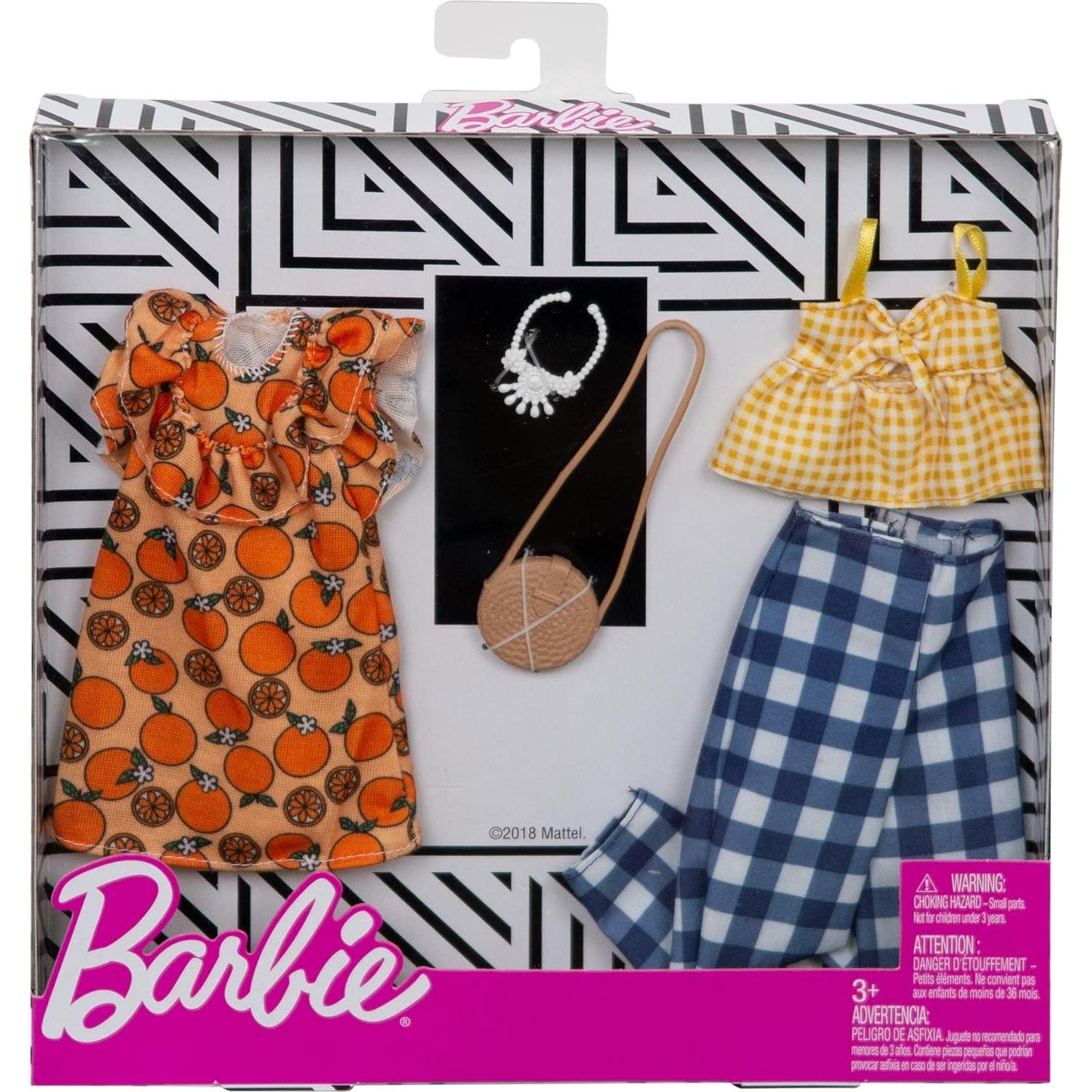 Ropa de Muñeca Barbie - 2 Conjuntos con Vestido y Top