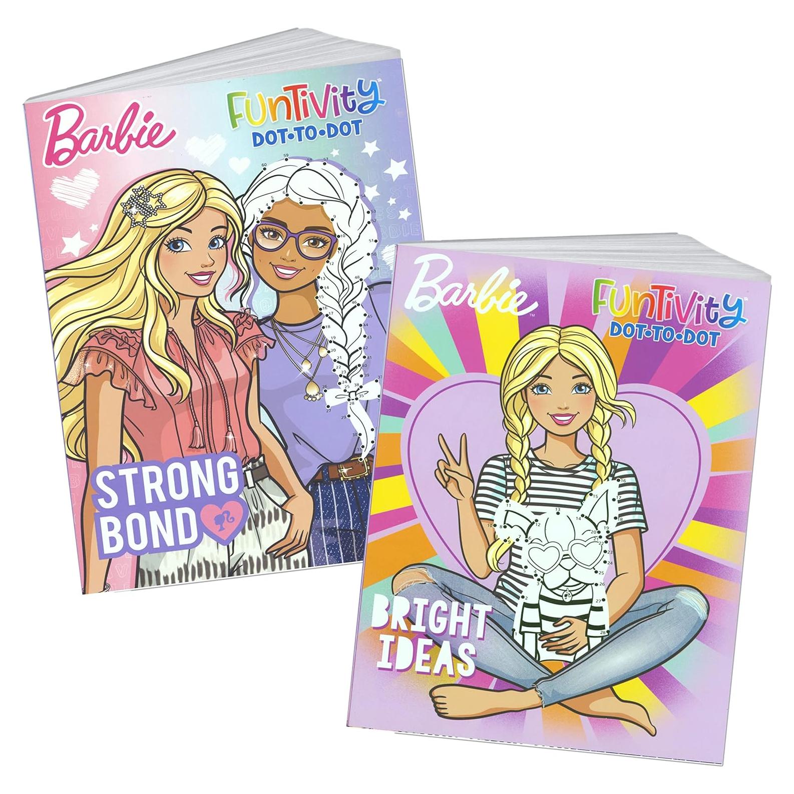 Set de 2 Libros de Actividades Barbie Conectar los Puntos 80 Páginas