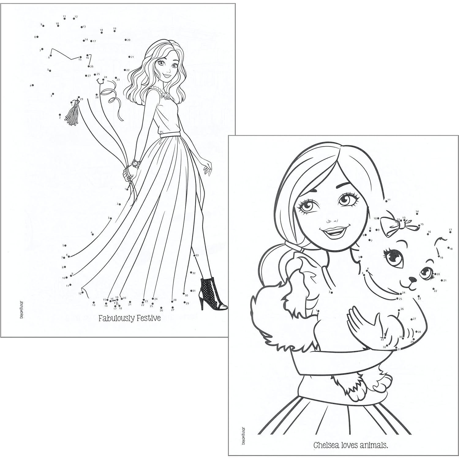 Set de 2 Libros de Actividades Barbie Conectar los Puntos 80 Páginas