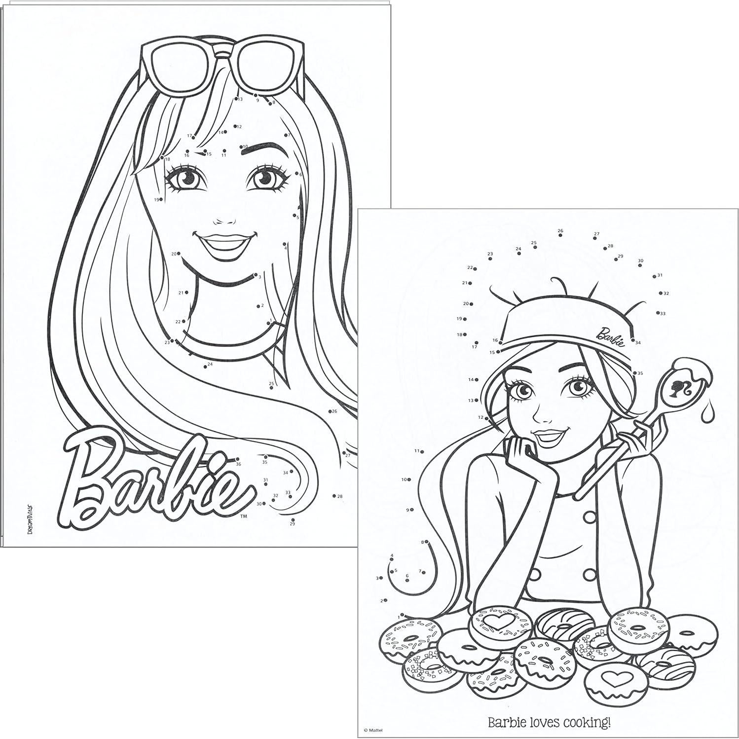 Set de 2 Libros de Actividades Barbie Conectar los Puntos 80 Páginas