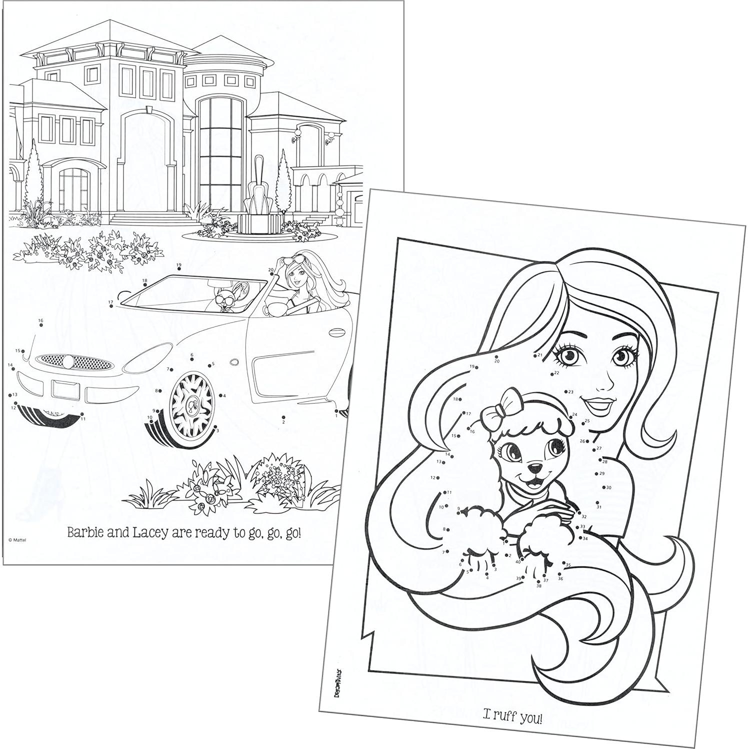 Set de 2 Libros de Actividades Barbie Conectar los Puntos 80 Páginas