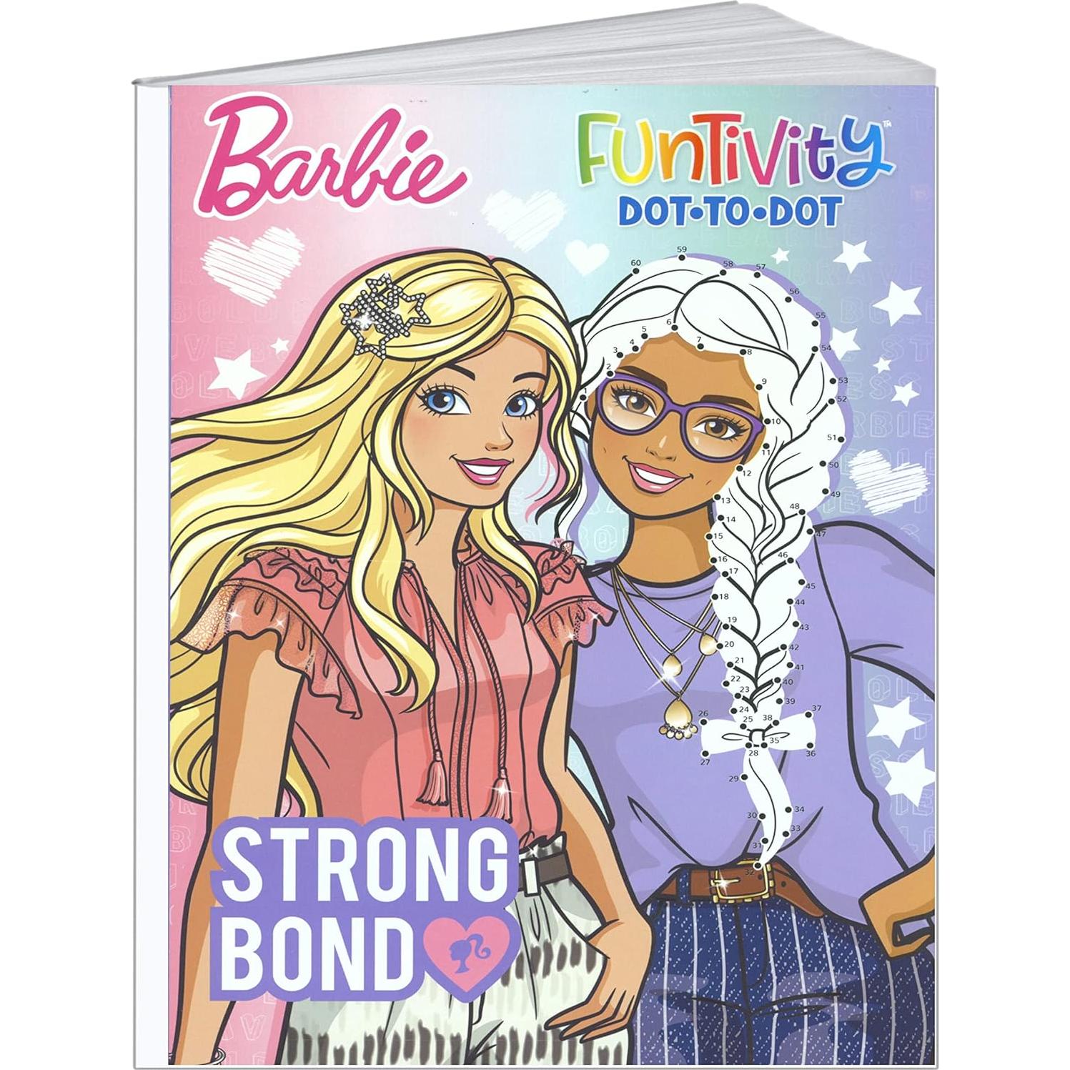 Set de 2 Libros de Actividades Barbie Conectar los Puntos 80 Páginas