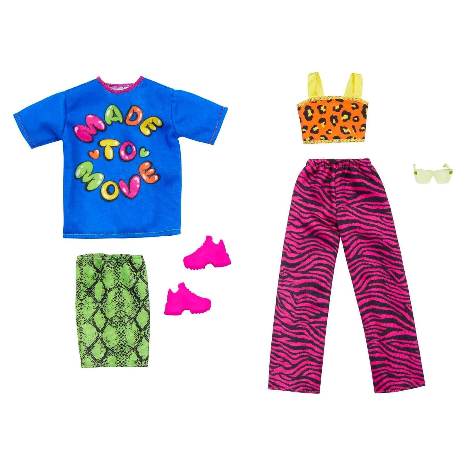 Set de Ropa y Accesorios para Muñecas Barbie - 2 Looks Completos