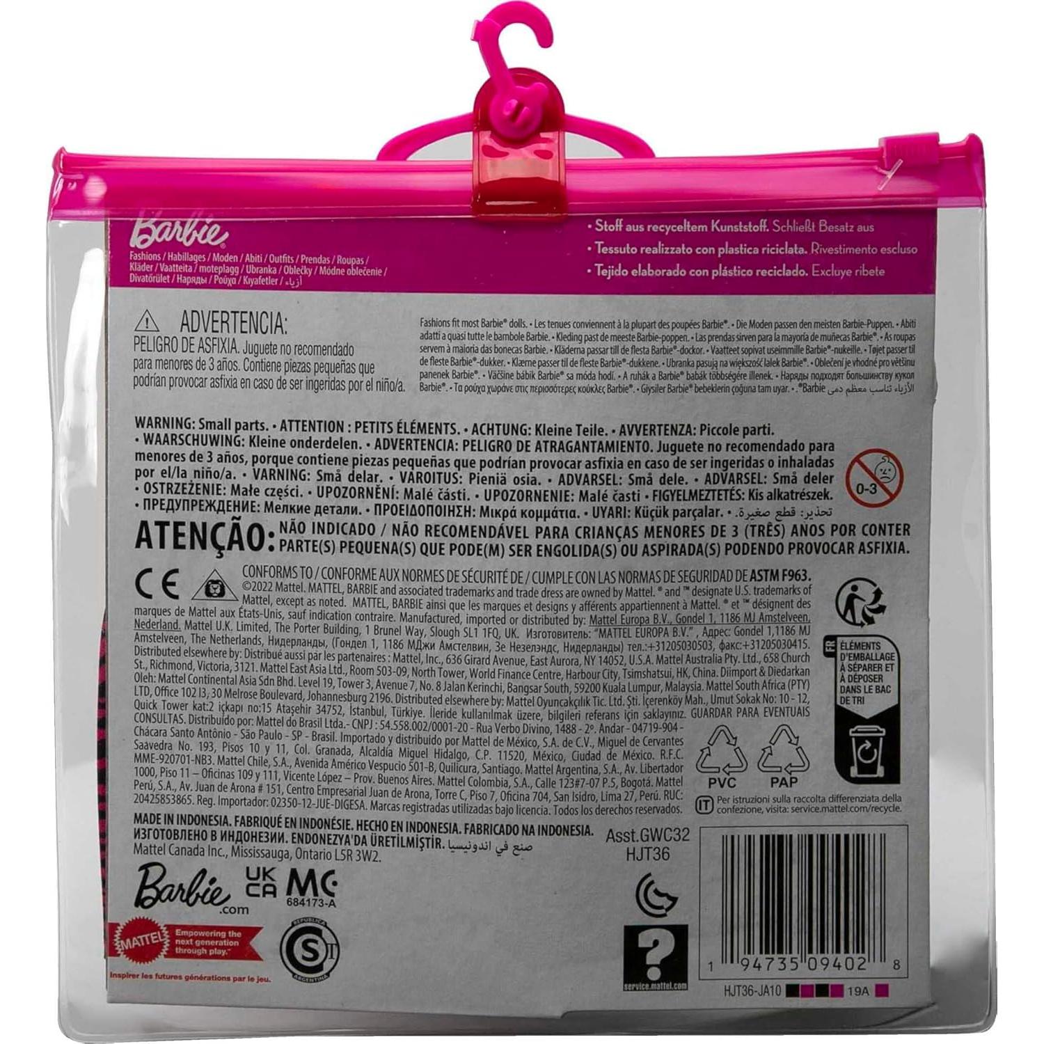 Set de Ropa y Accesorios para Muñecas Barbie - 2 Looks Completos