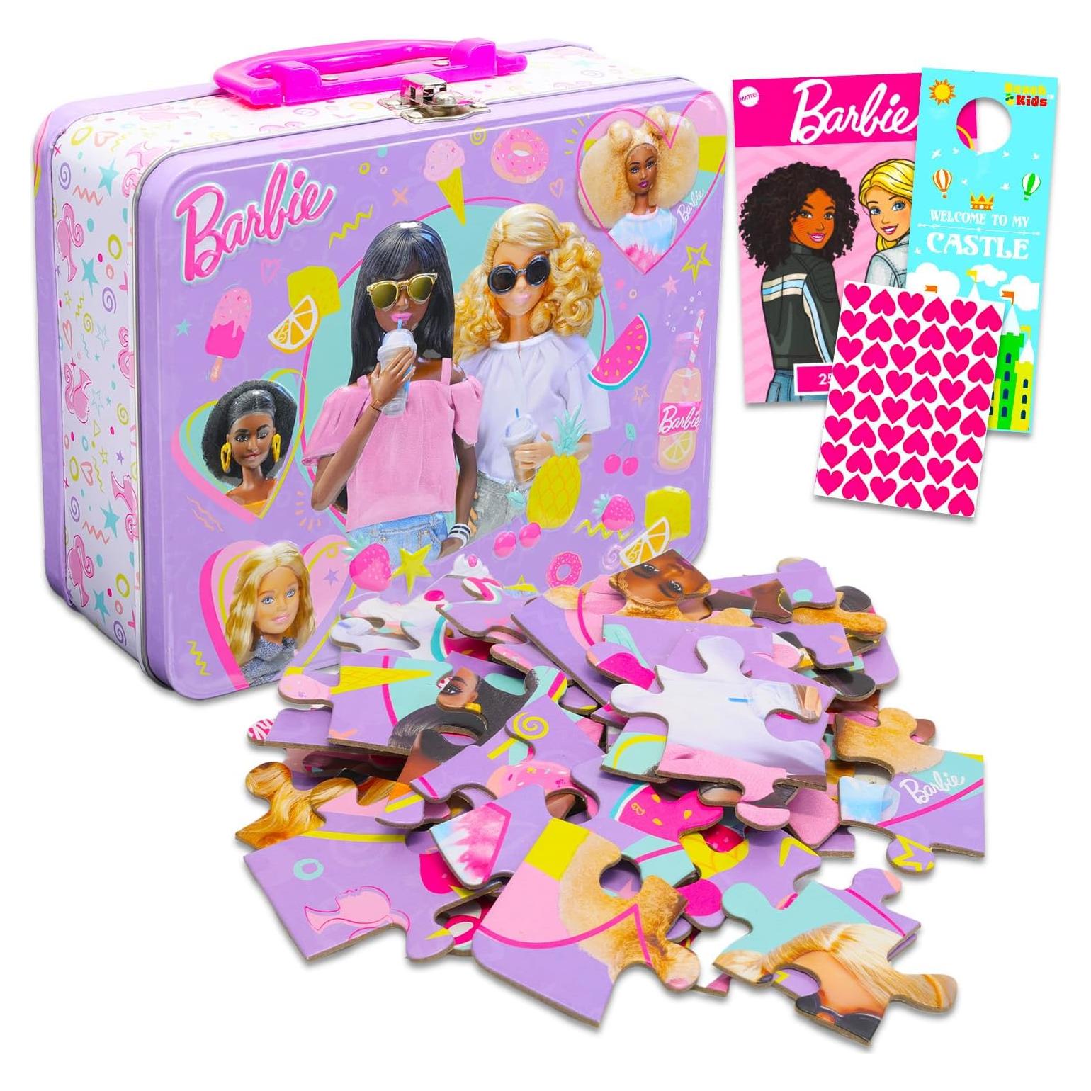 Conjunto de Rompecabezas y Caja de Almuerzo Barbie 48 Piezas
