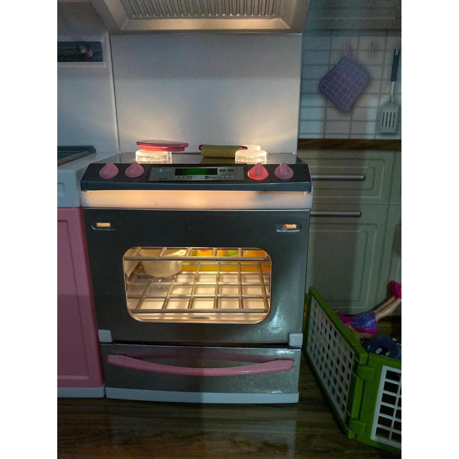 Juego de Cocina PowerTRC Rosa 4-en-1 con Luz y Sonido