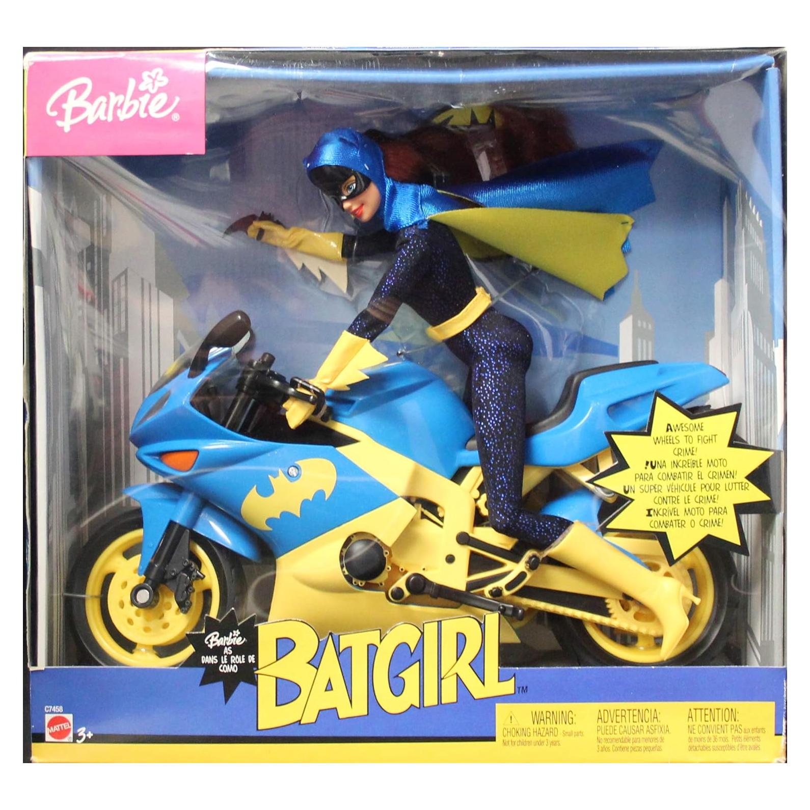 Muñeca Barbie Batichica 30 cm con Motocicleta - Mattel 2003