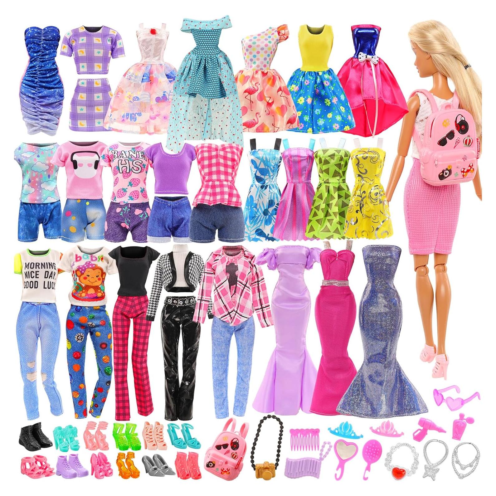 Lote 36 Artículos Ropa y Accesorios para Muñecas BARWA