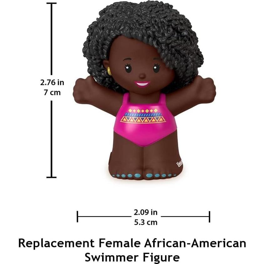 Figura de nadadora afroamericana Mattel HGP70 para Little People