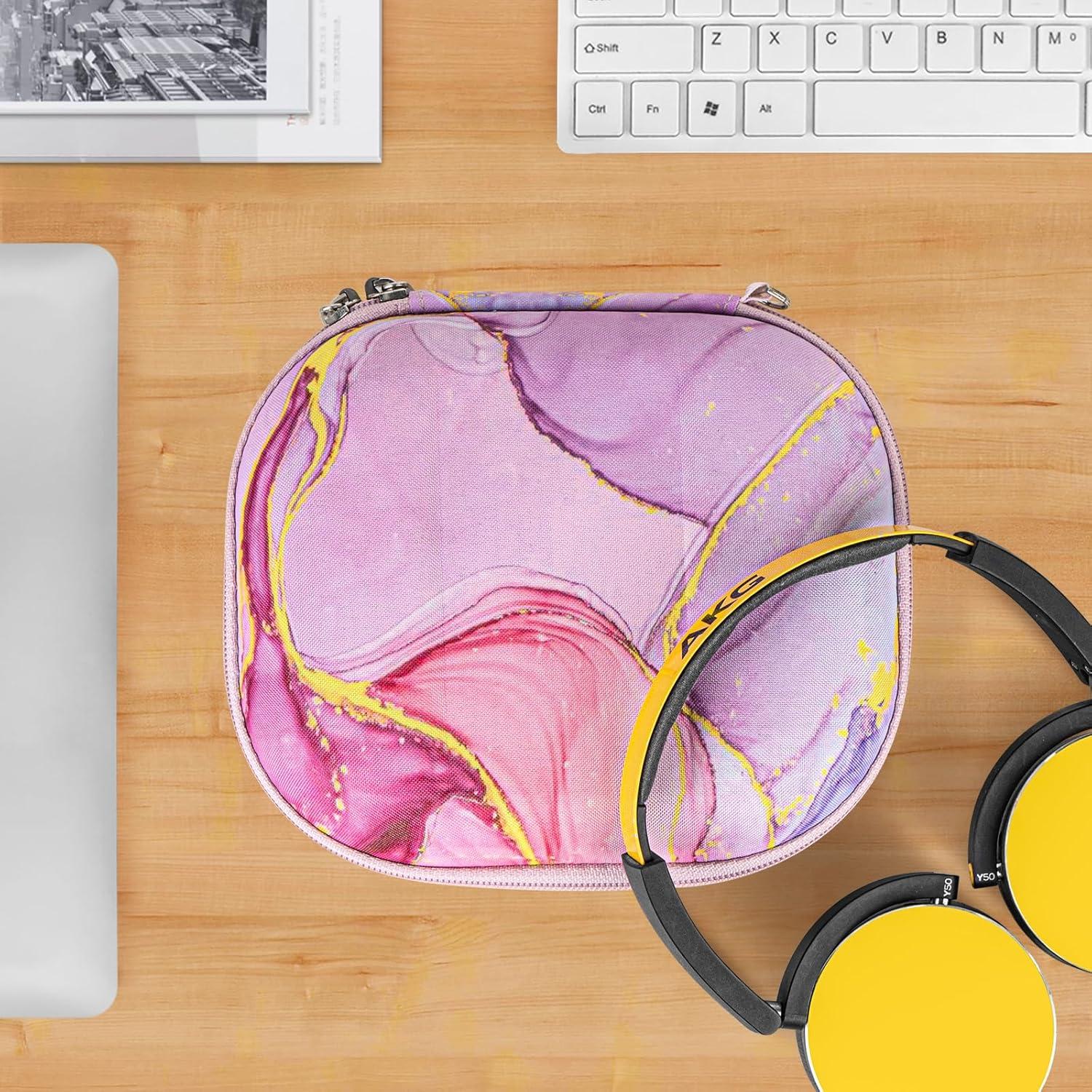 Funda Dura Geekria NOVA para Auriculares On-Ear - Mármol Rosa