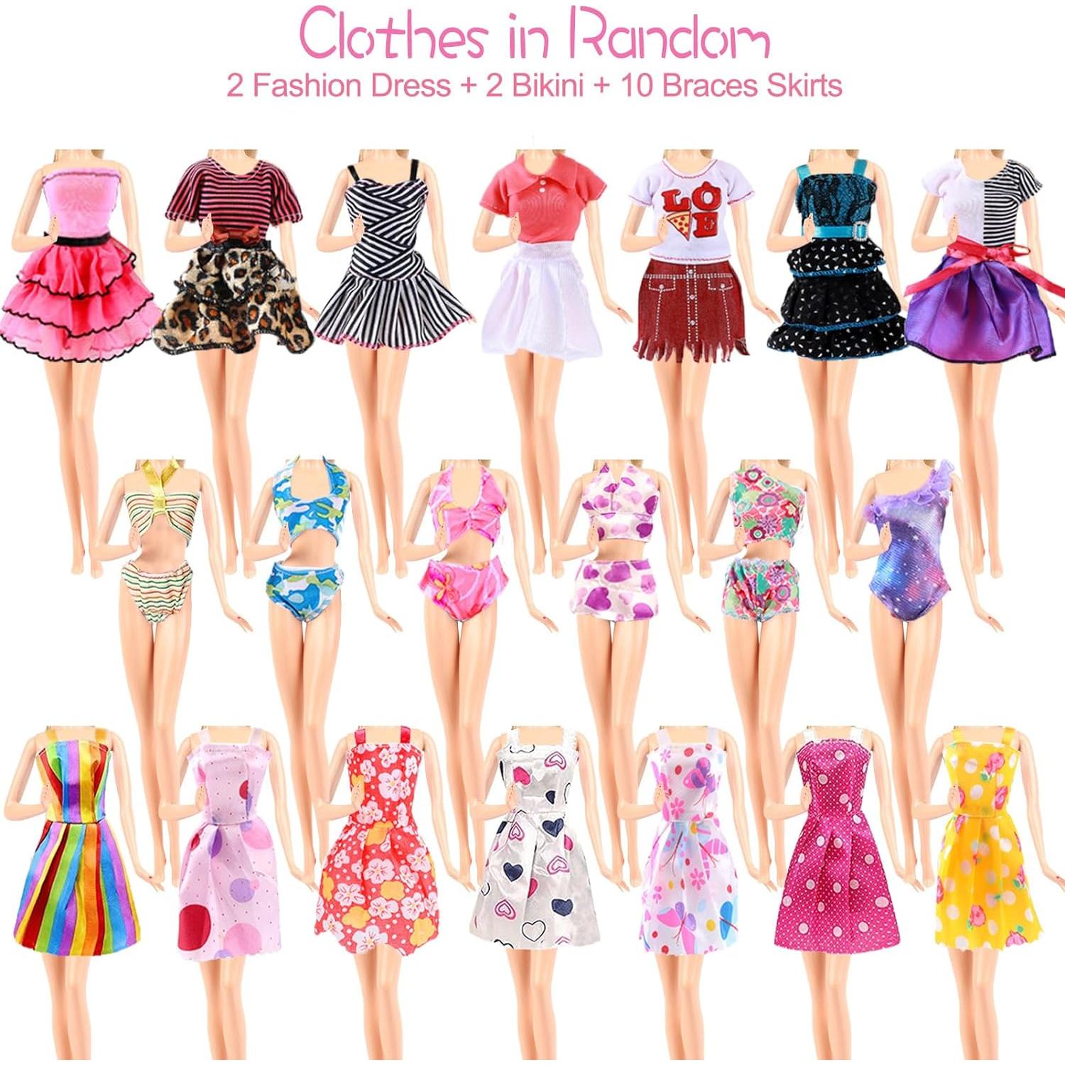 65 Piezas Ropa y Accesorios para Muñecas 11.5" Carreuty