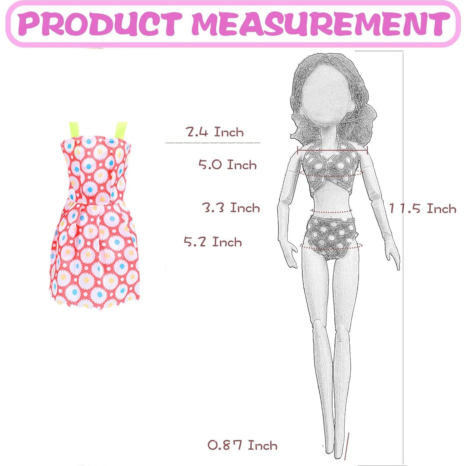 65 Piezas Ropa y Accesorios para Muñecas 11.5" Carreuty