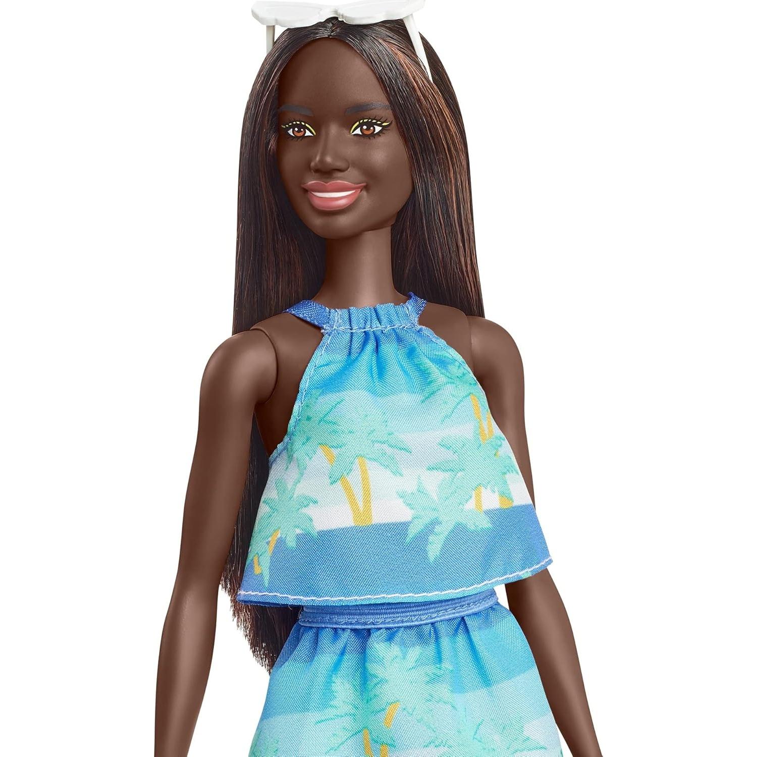 Muñeca Barbie Ama El Océano Mattel con Vestido Tropical
