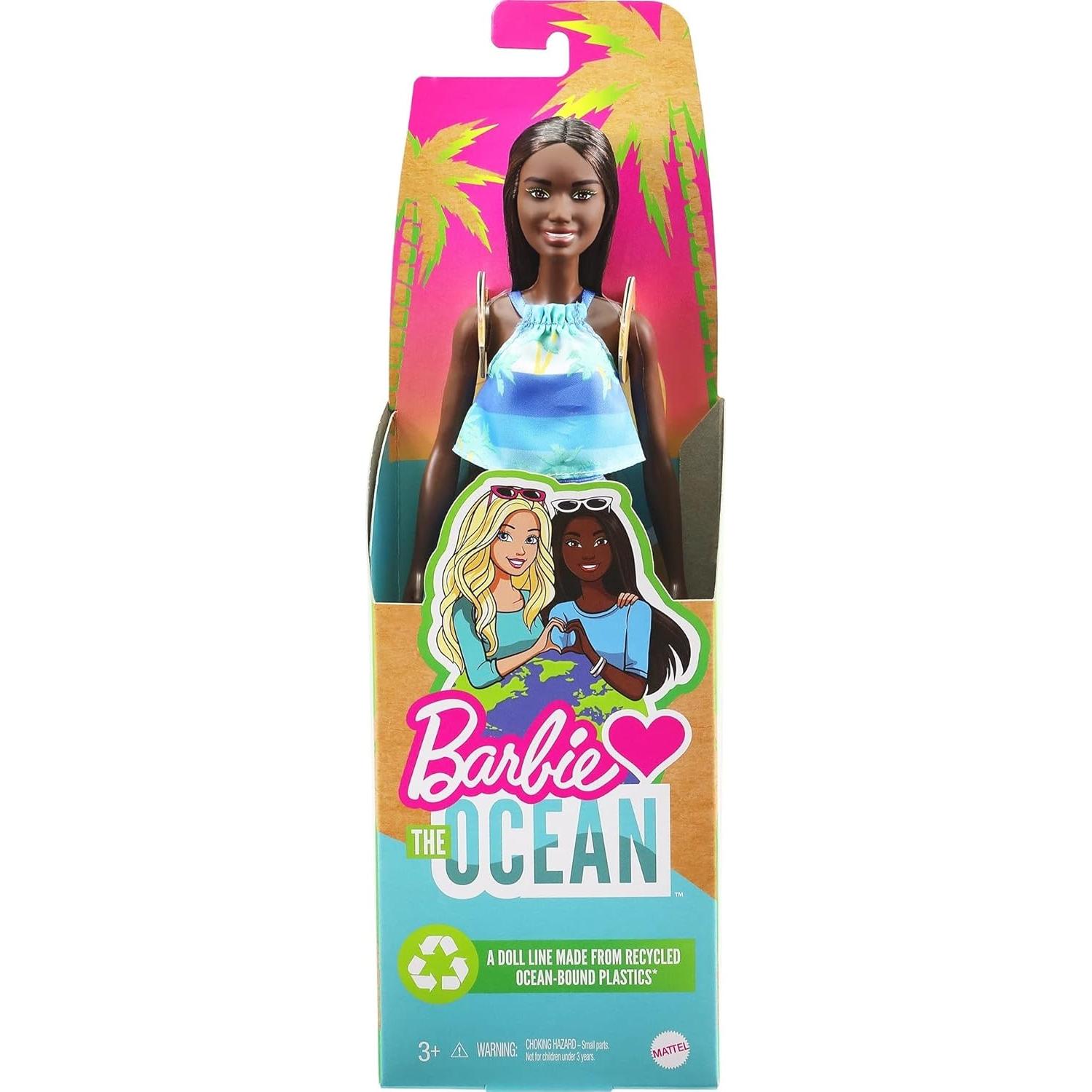 Muñeca Barbie Ama El Océano Mattel con Vestido Tropical