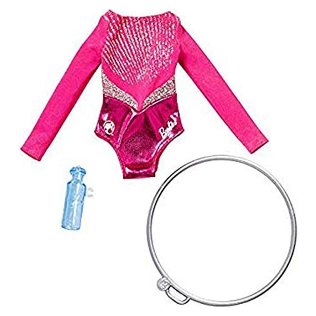 Clothes - Career Outfit Doll, Gymnast Leotard with Hoop and Water Bottle, Gift for 3 to 8 Year Olds