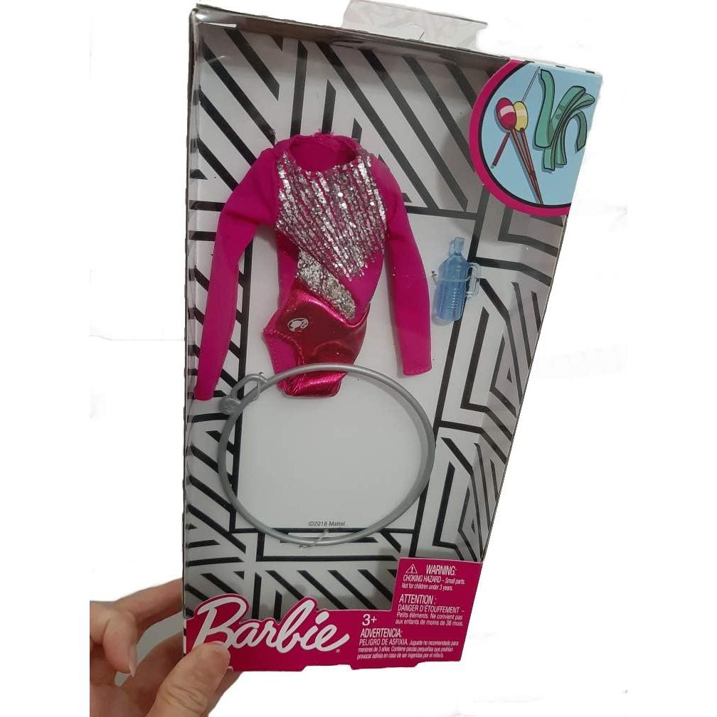 Clothes - Career Outfit Doll, Gymnast Leotard with Hoop and Water Bottle, Gift for 3 to 8 Year Olds