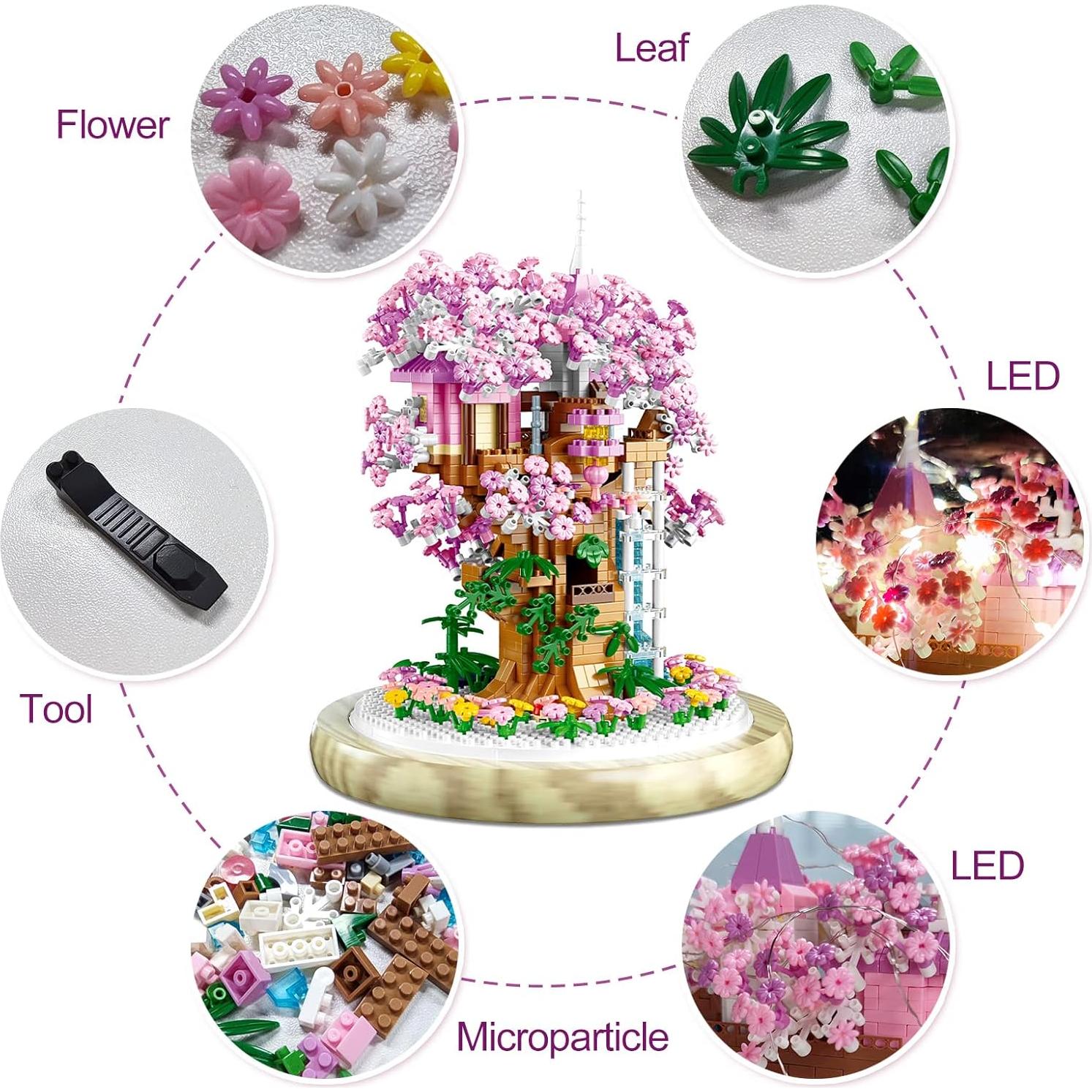 Juego de Construcción Bonsái Insgen 1382 Piezas con Luz