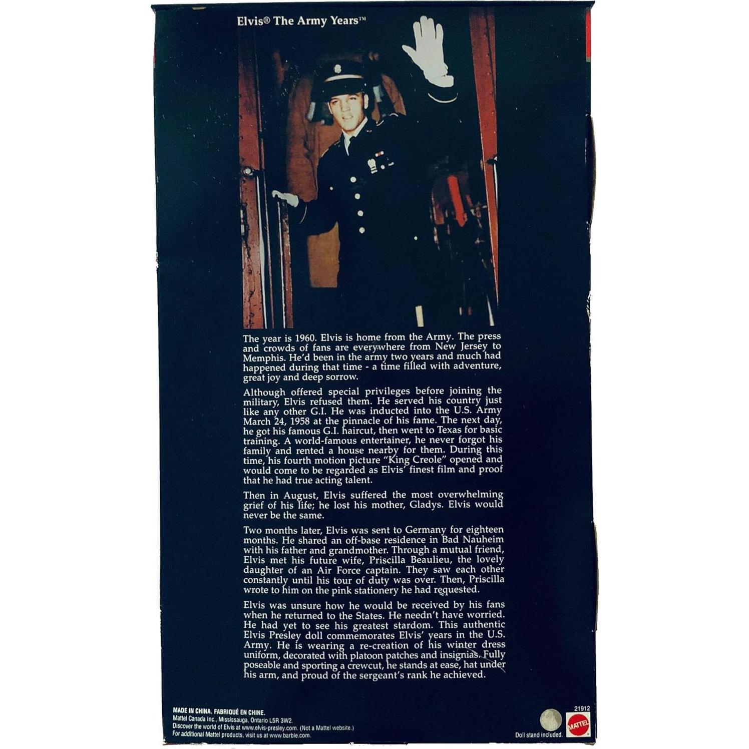 Muñeca Elvis Presley Ejército Edición Clásica 30.48 cm