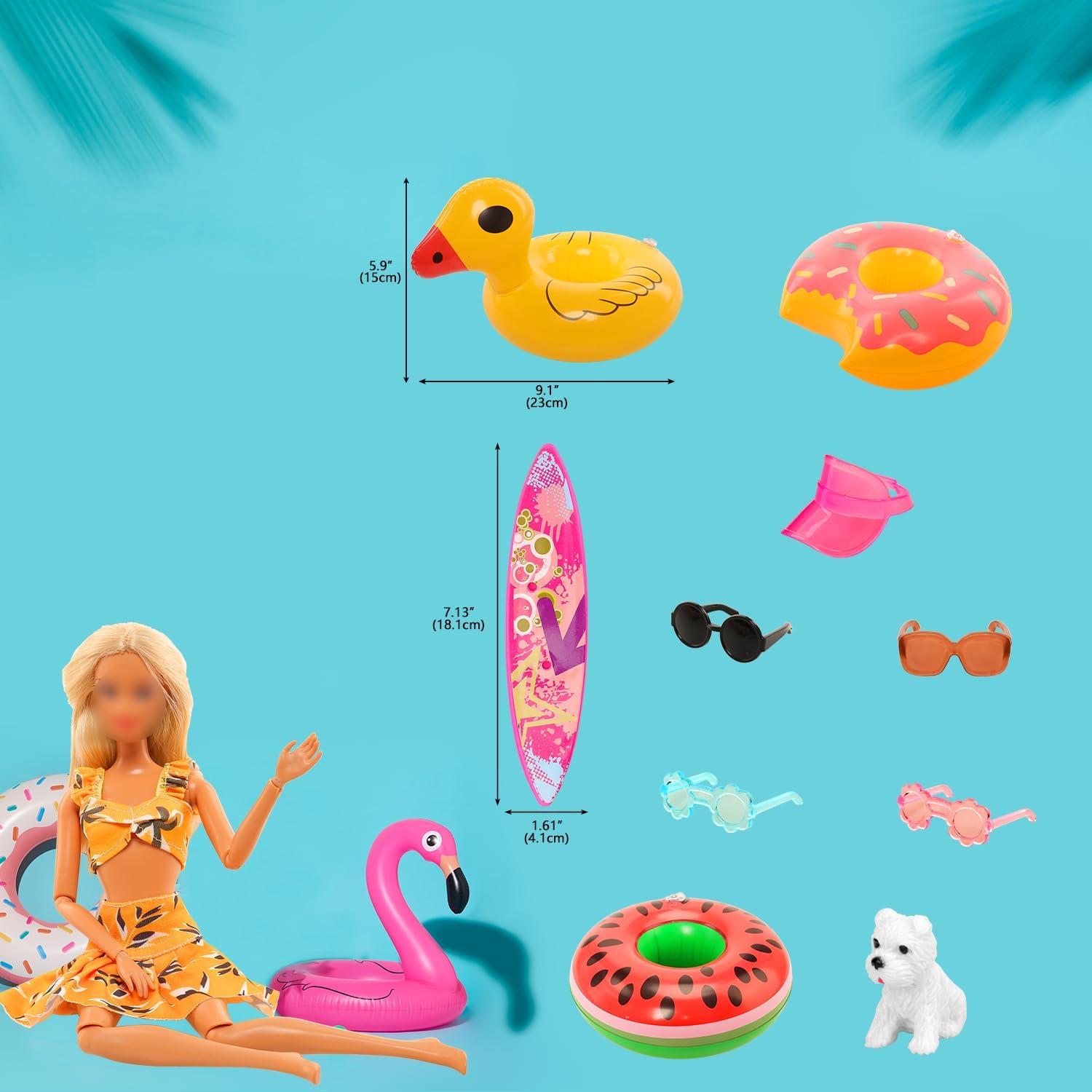 Set de Ropa y Accesorios para Muñeca Miunana - 12 Piezas