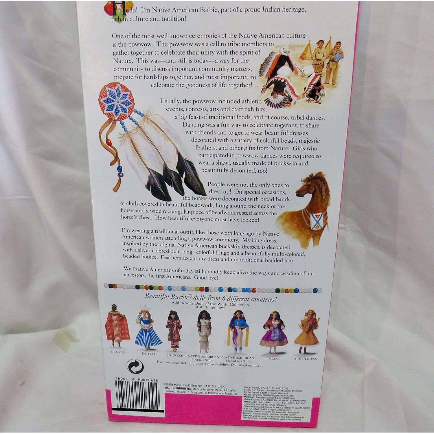 Muñeca Barbie Nativa Americana Edición Especial 1993