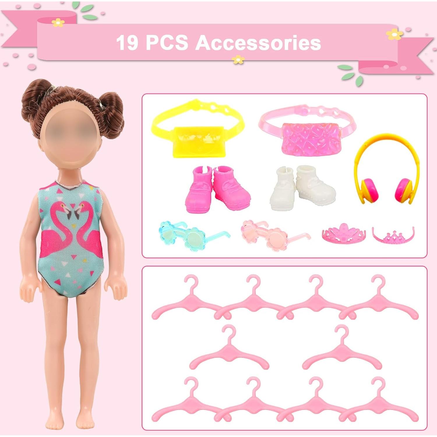 30 Piezas Ropa de Muñeca Joyfun 13-15 cm con Accesorios