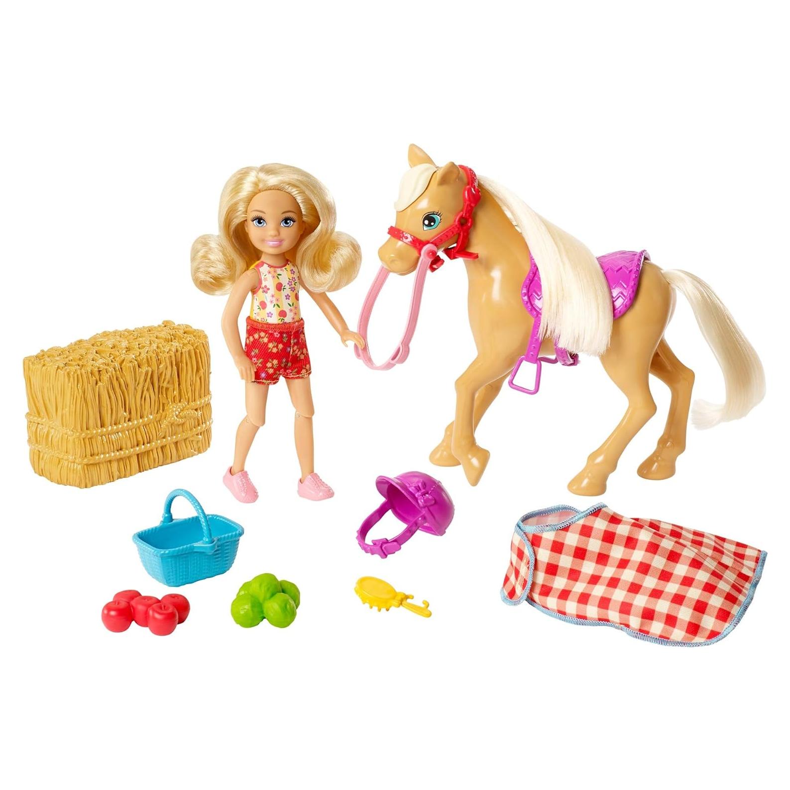 Muñeca Chelsea Barbie con Pony y Accesorios - GFF50