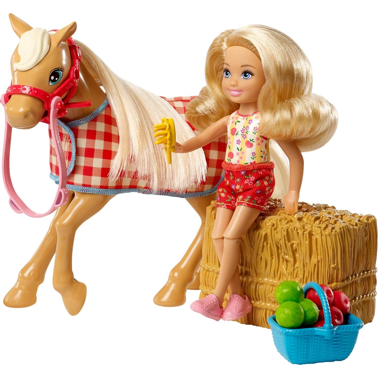 Muñeca Chelsea Barbie con Pony y Accesorios - GFF50