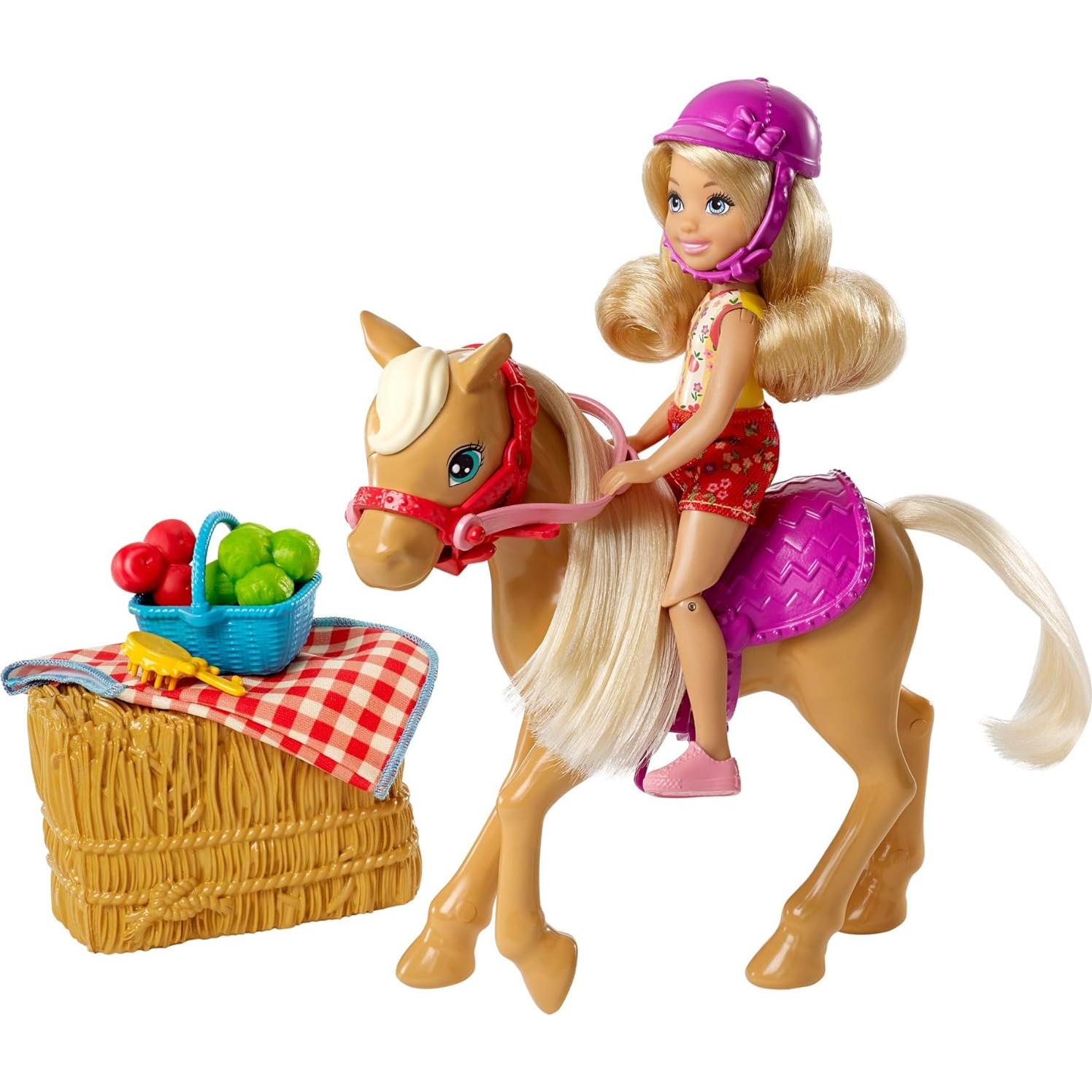 Muñeca Chelsea Barbie con Pony y Accesorios - GFF50