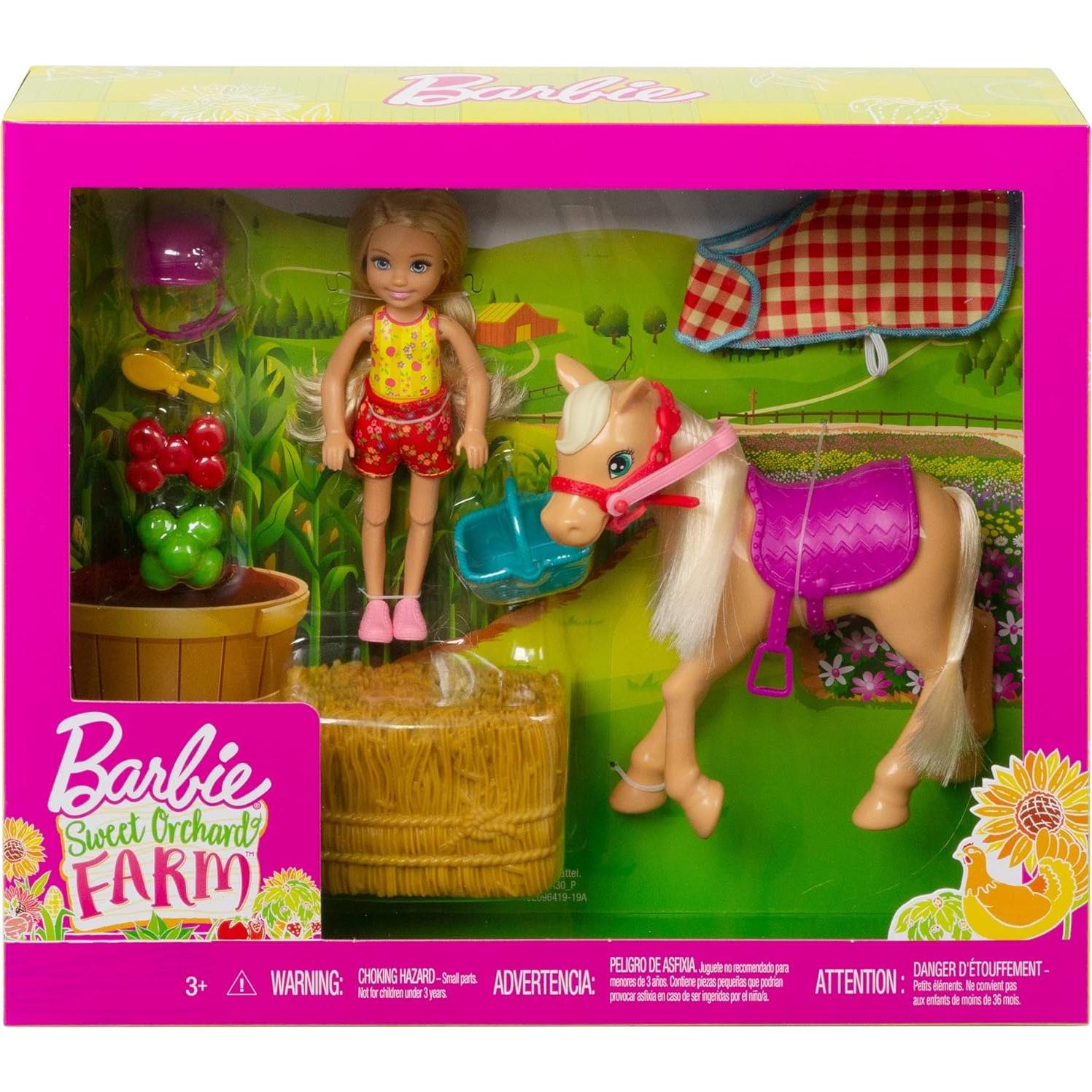 Muñeca Chelsea Barbie con Pony y Accesorios - GFF50