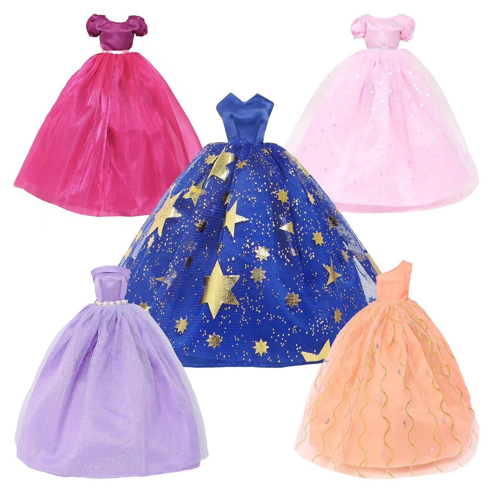 Conjunto de 5 Vestidos de Novia para Muñeca BJDBUS 28.4 cm