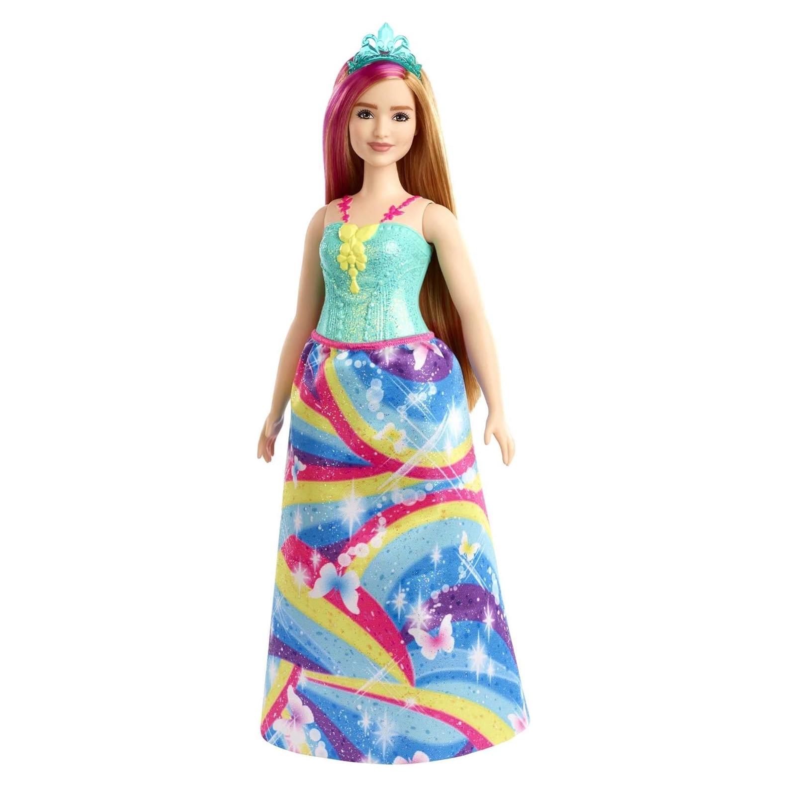 Muñeca Princesa Barbie Dreamtopia 30 cm Rubia con Mechas Rosadas
