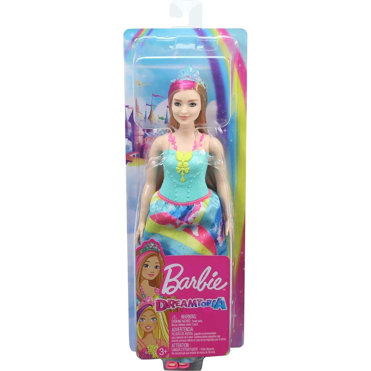 Muñeca Princesa Barbie Dreamtopia 30 cm Rubia con Mechas Rosadas