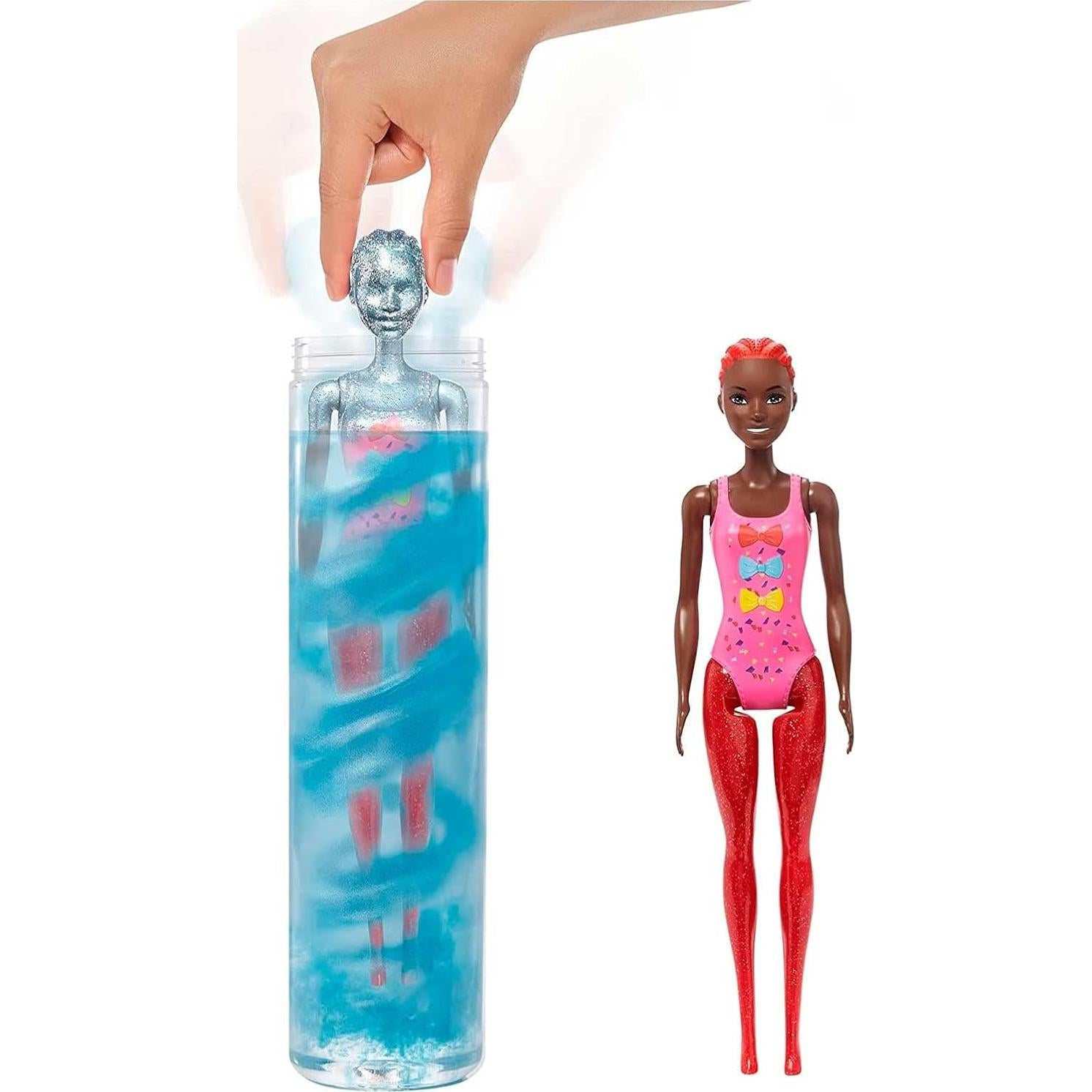 Barbie Color Reveal Glitter! Muñeca Intercambio de Cabello 25 Sorpresas