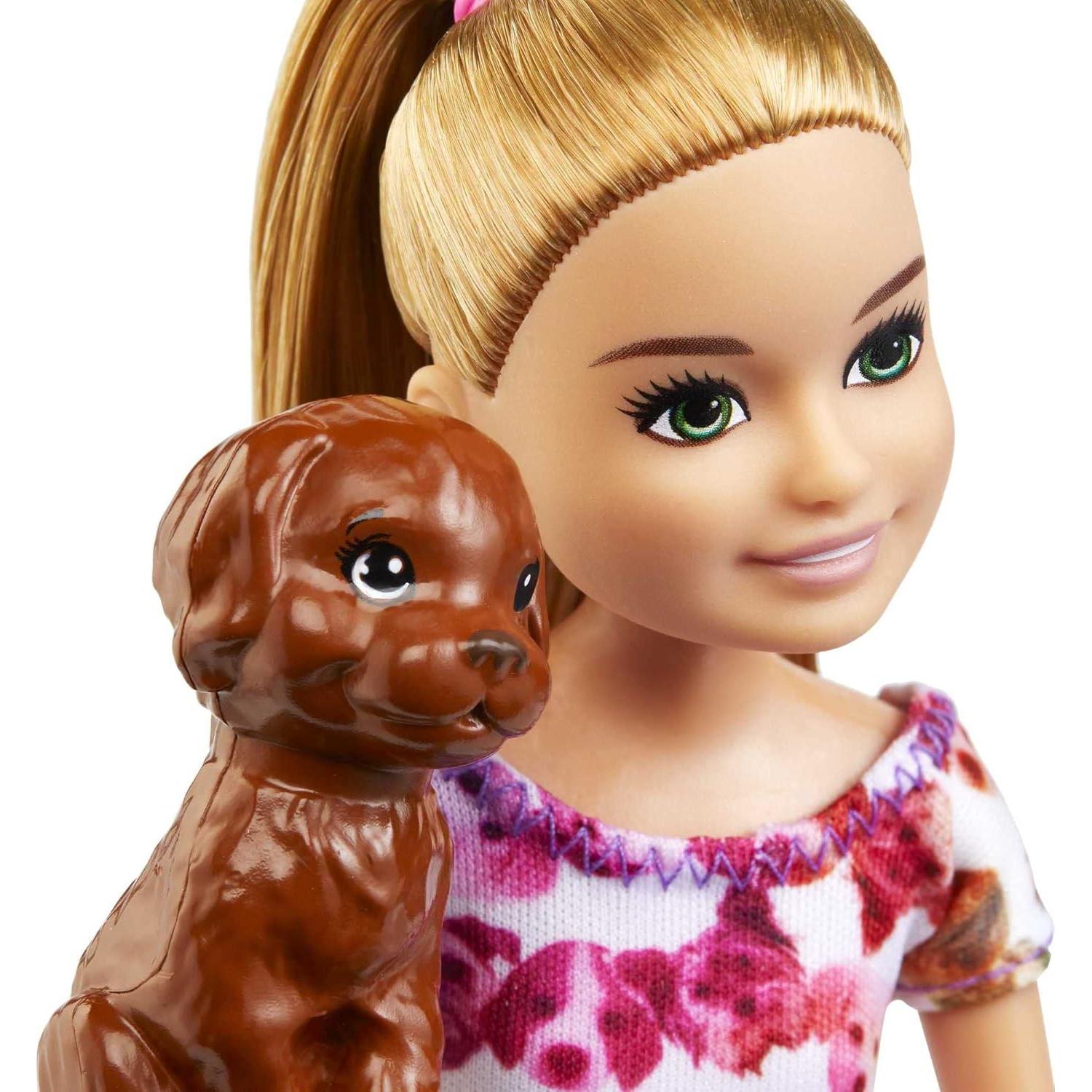 Muñeca Stacie con Cachorros y Estación de Juego - Barbie