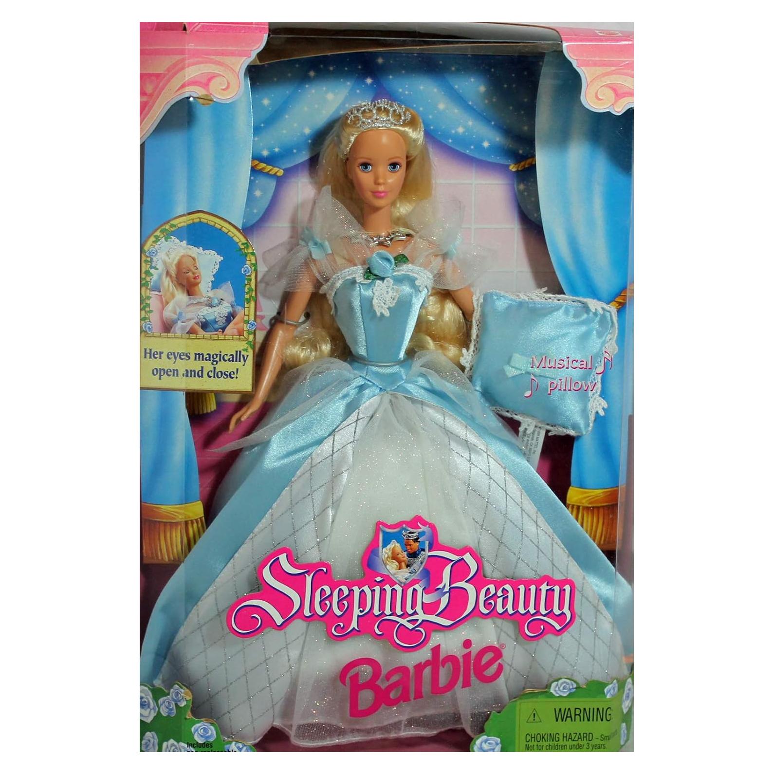 Muñeca Barbie La Bella Durmiente 1998 con Almohada Musical