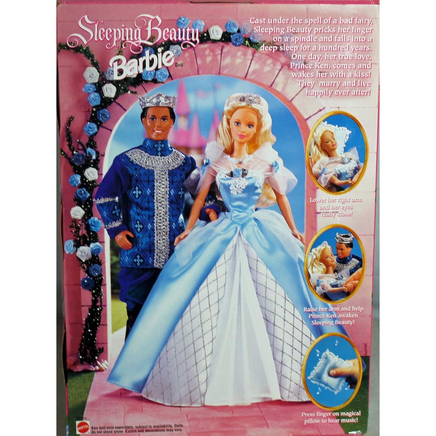 Muñeca Barbie La Bella Durmiente 1998 con Almohada Musical