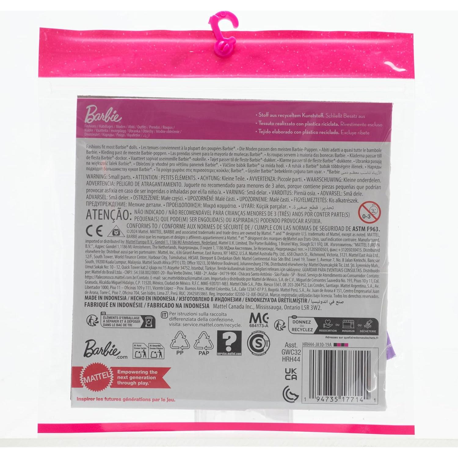 Conjunto de Ropa Barbie 2 Atuendos Sirena y Accesorios