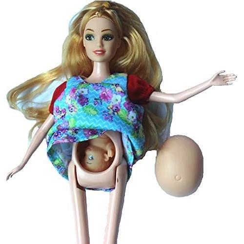 Muñeca Embarazada Colorida Kunhe con Bebé en Barriga