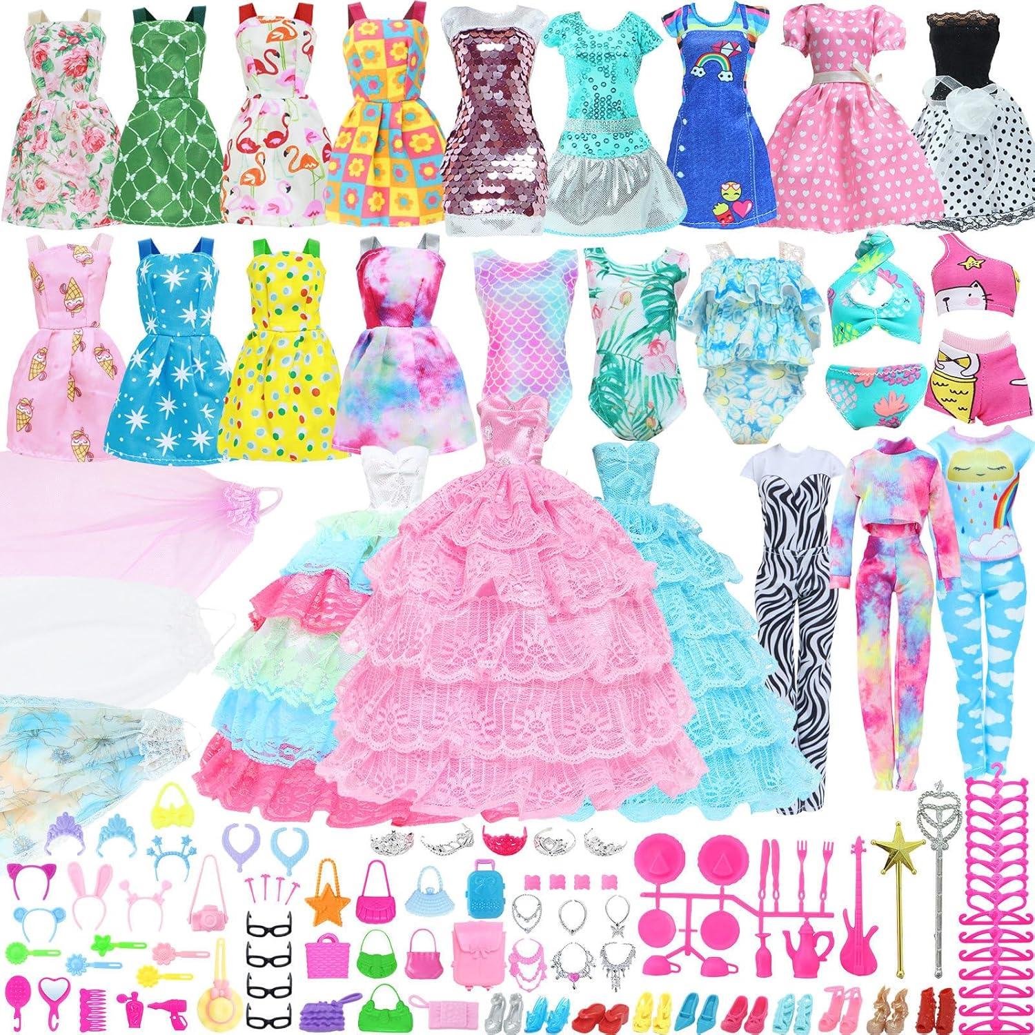 Conjunto Armario para Muñecas BJDBUS 110 Piezas 11.5"