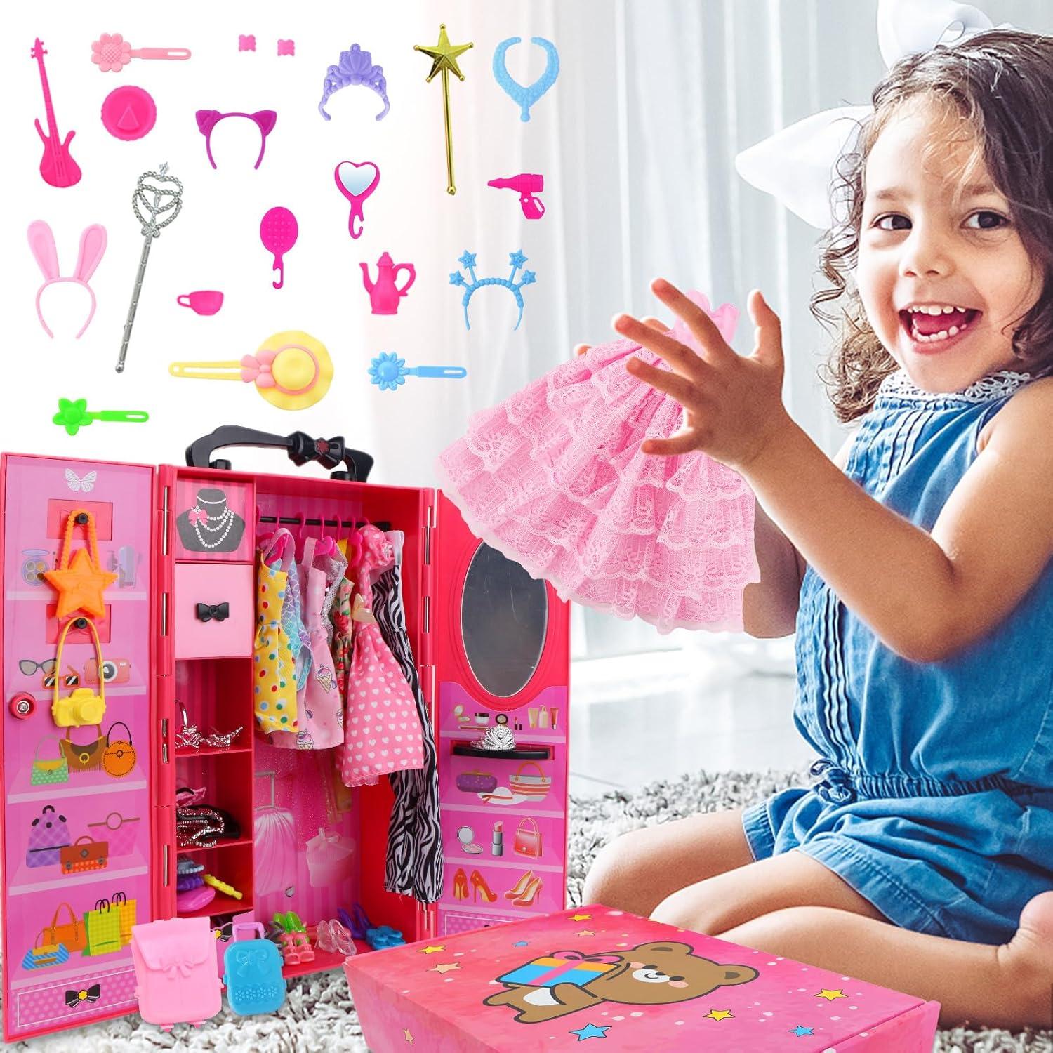 Conjunto Armario para Muñecas BJDBUS 110 Piezas 11.5"
