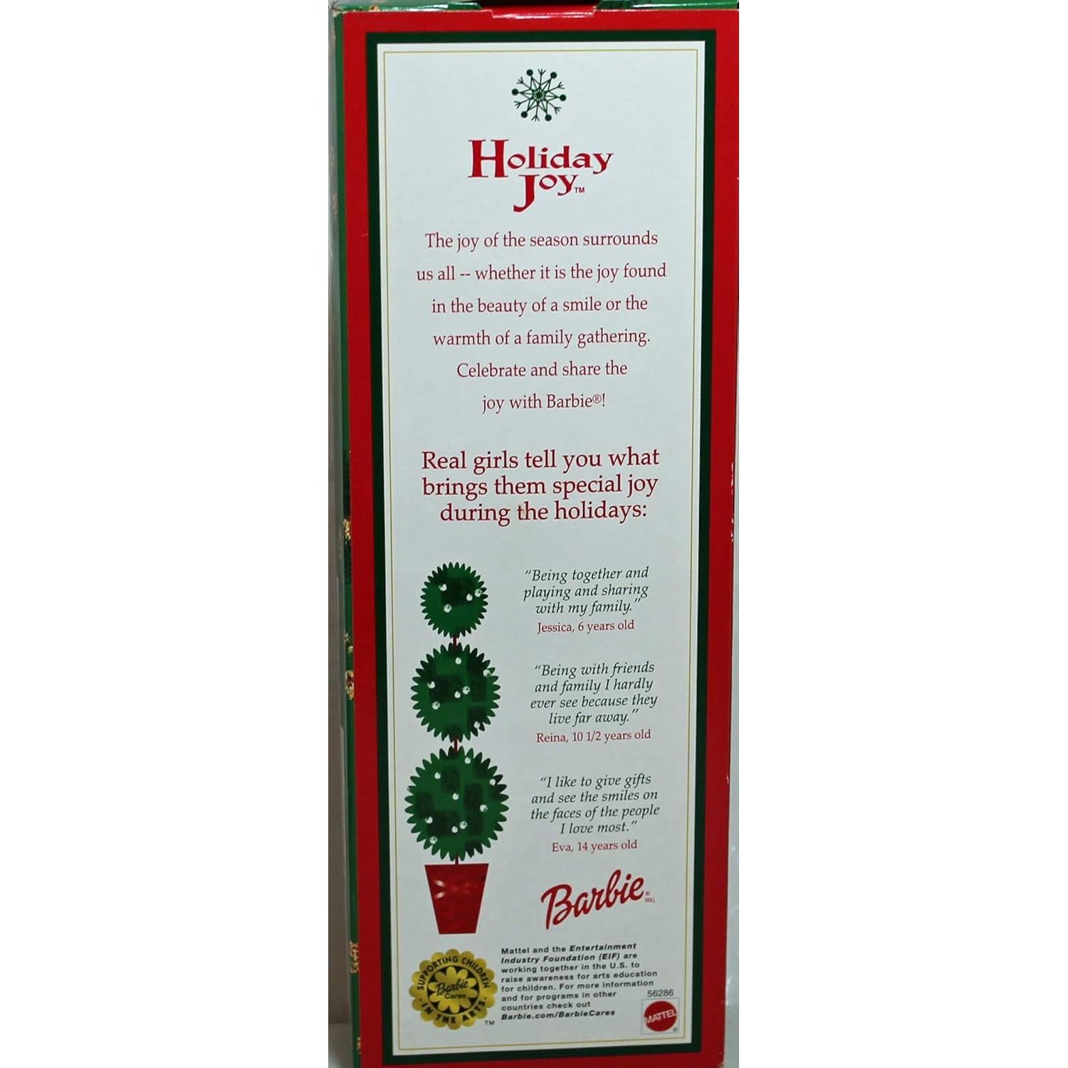 Muñeca Barbie Alegría Navideña 2003 Mattel 32.8x11.7cm